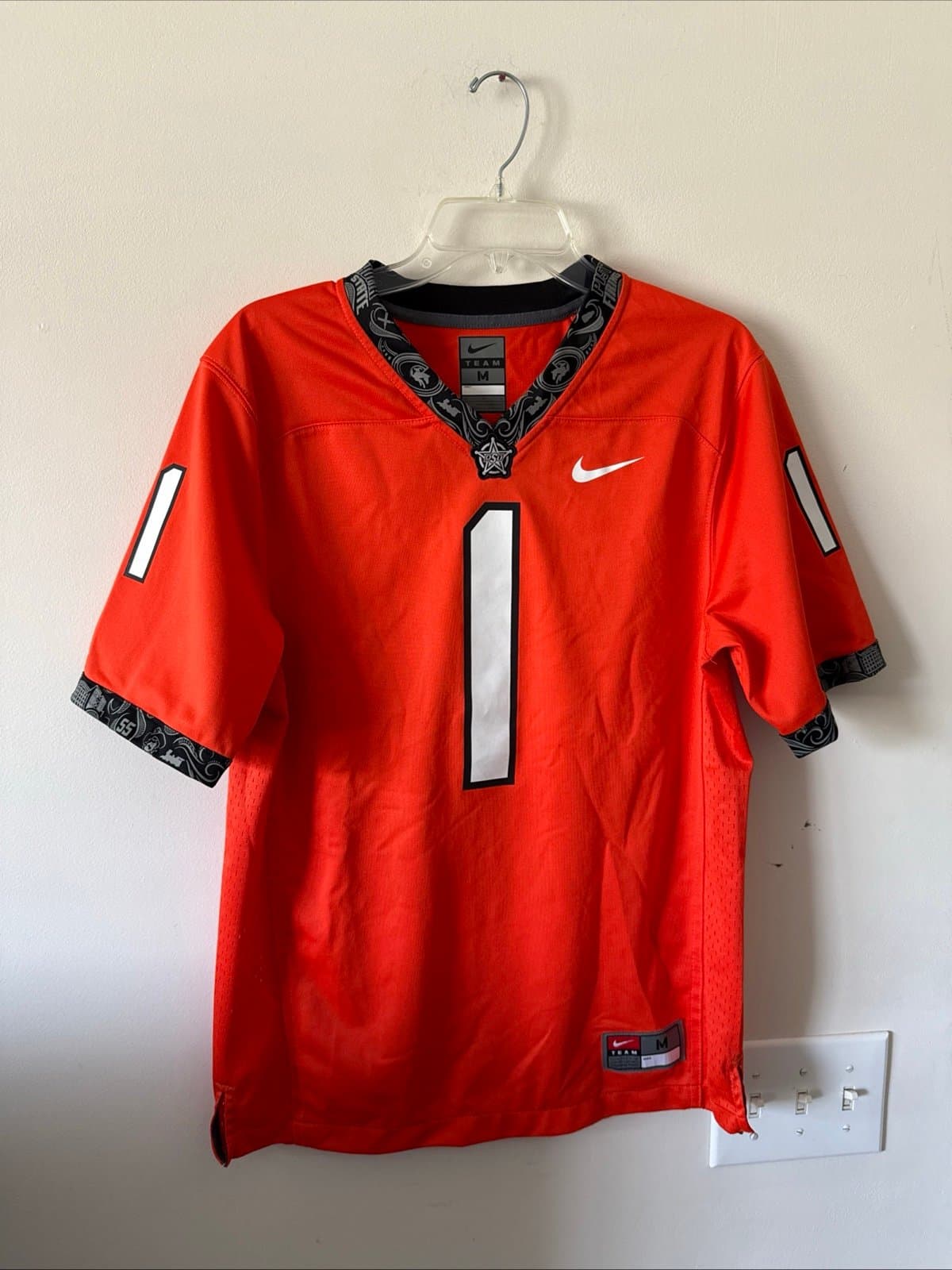Men’s Nike Oklahoma State Cowboys #1 Team Football Jersey Sz M - Orange - Image 1