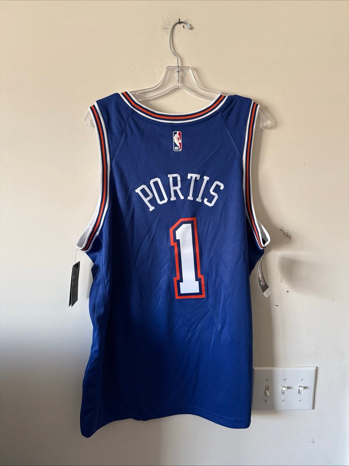 Men’s Nike Bobby Portis #1 New York Knicks Swingman NBA Jersey Sz 52 - NWT RARE - Thumbnail 7