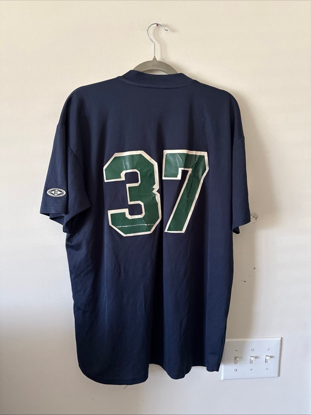 Men’s Easton Vintage Notre Dame Fighting Irish #37 Blue Baseball Jersey Sz L - Thumbnail 5