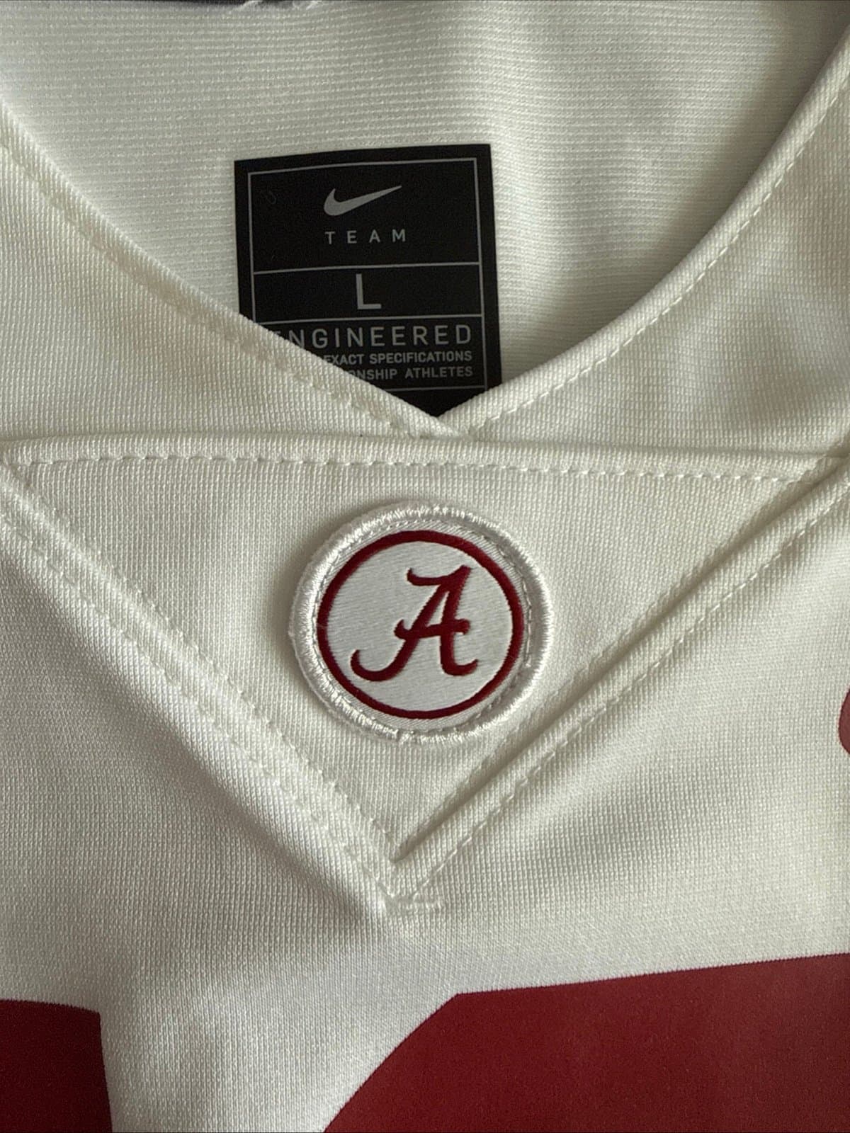 Boy’s Nike Alabama Crimson Tide #18 Crimson Dri-FIT Replica Football Jersey Sz L - Thumbnail 5