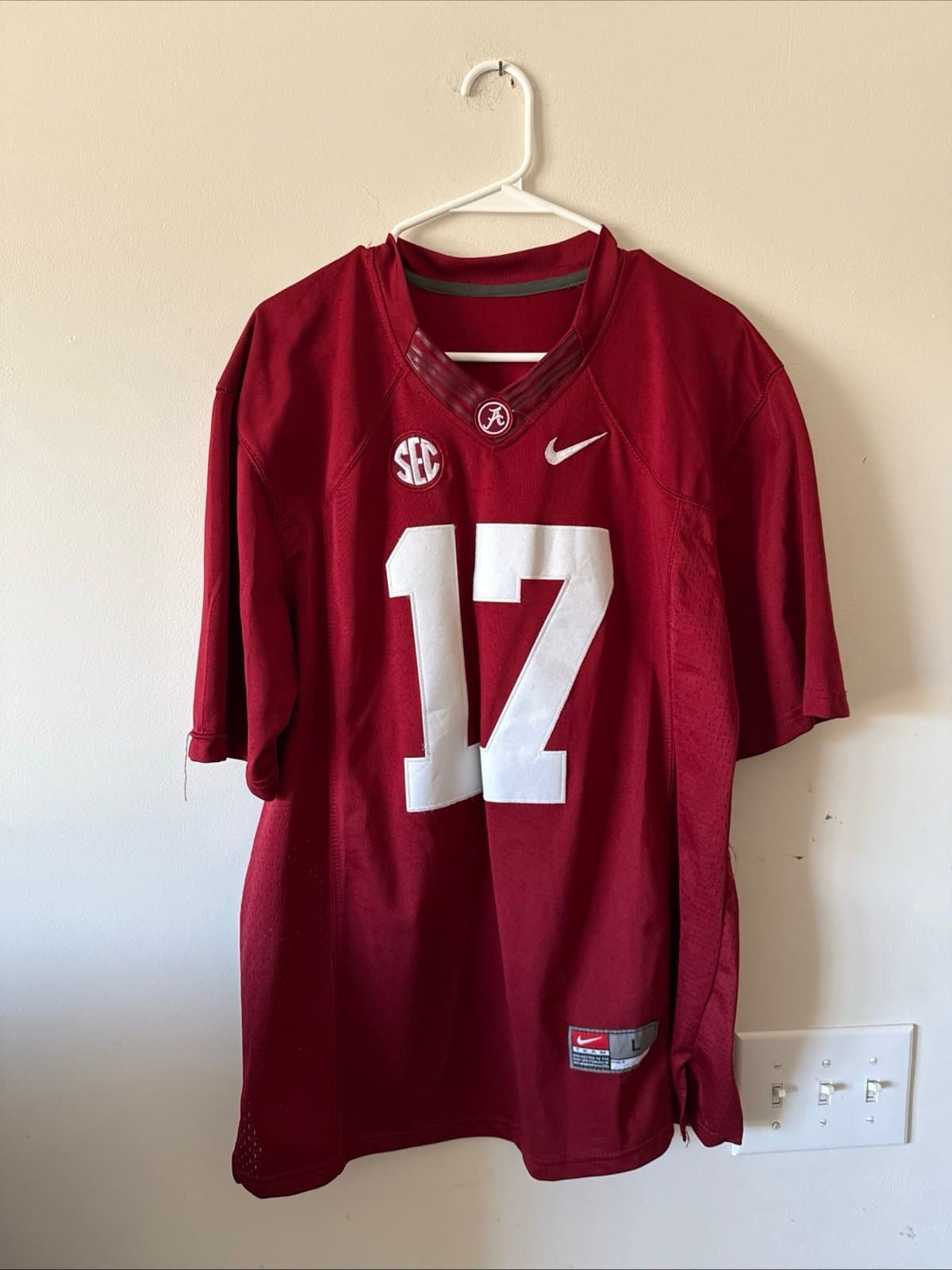 Men’s Nike Kenyan Drake #17 Alabama Crimson Tide NCAA Jersey Sz L - RARE - Image 1