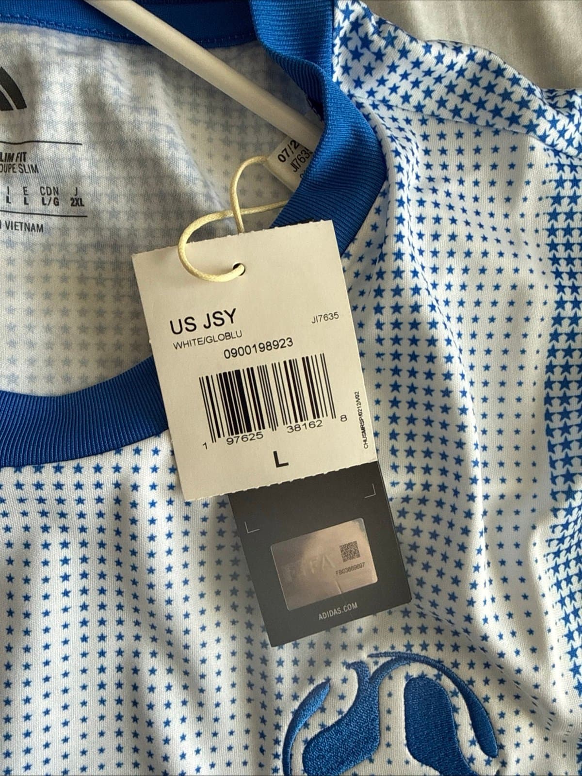 Men’s adidas Team USA 2026 World Cup Soccer Jersey Sz L - Blue NWT RARE - Thumbnail 5