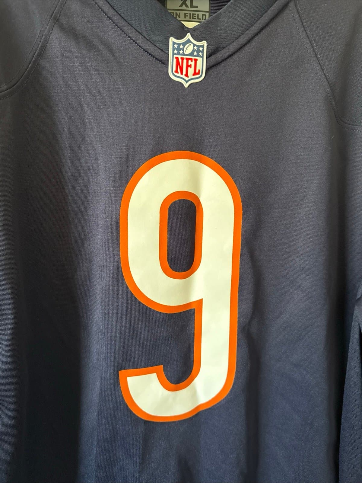 Men’s Nike Nick Foles #9 Chicago Bears Game Jersey Sz XL - Blue RARE - Thumbnail 2