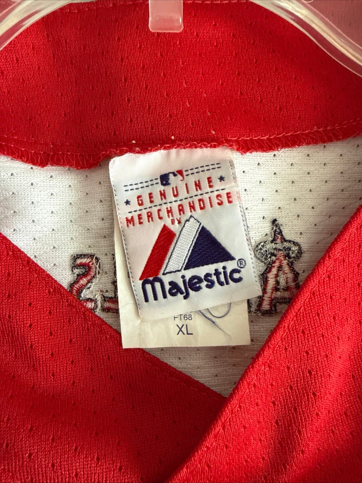 Men’s Vintage Majestic Anaheim Angels Authentic Collection Jersey Sz XL - Red - Thumbnail 4