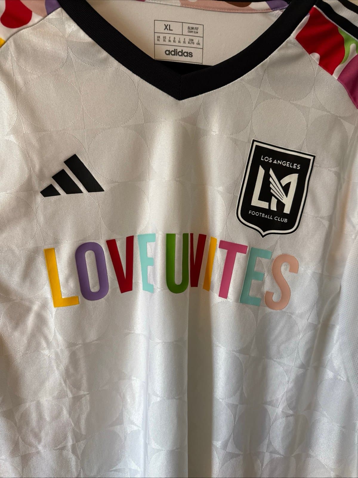 RARE Adidas MLS FC LAFC Los Angeles Football Club Love Unites Jersey Mens Sz XL - Thumbnail 2