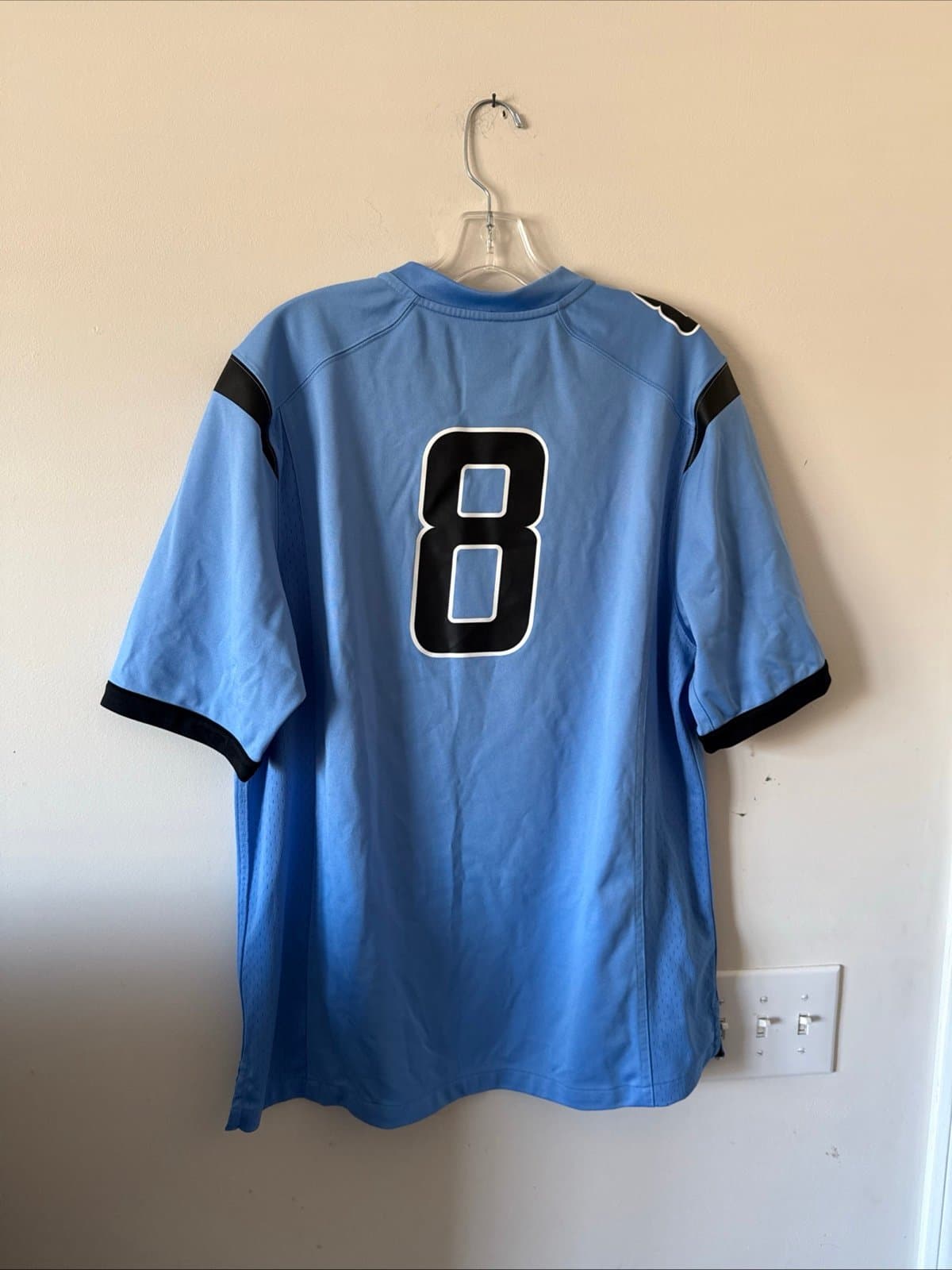 Men’s Vintage Nike North Carolina UNC Tar Heels #8 NCAA Jersey Sz L - Blue - Thumbnail 6