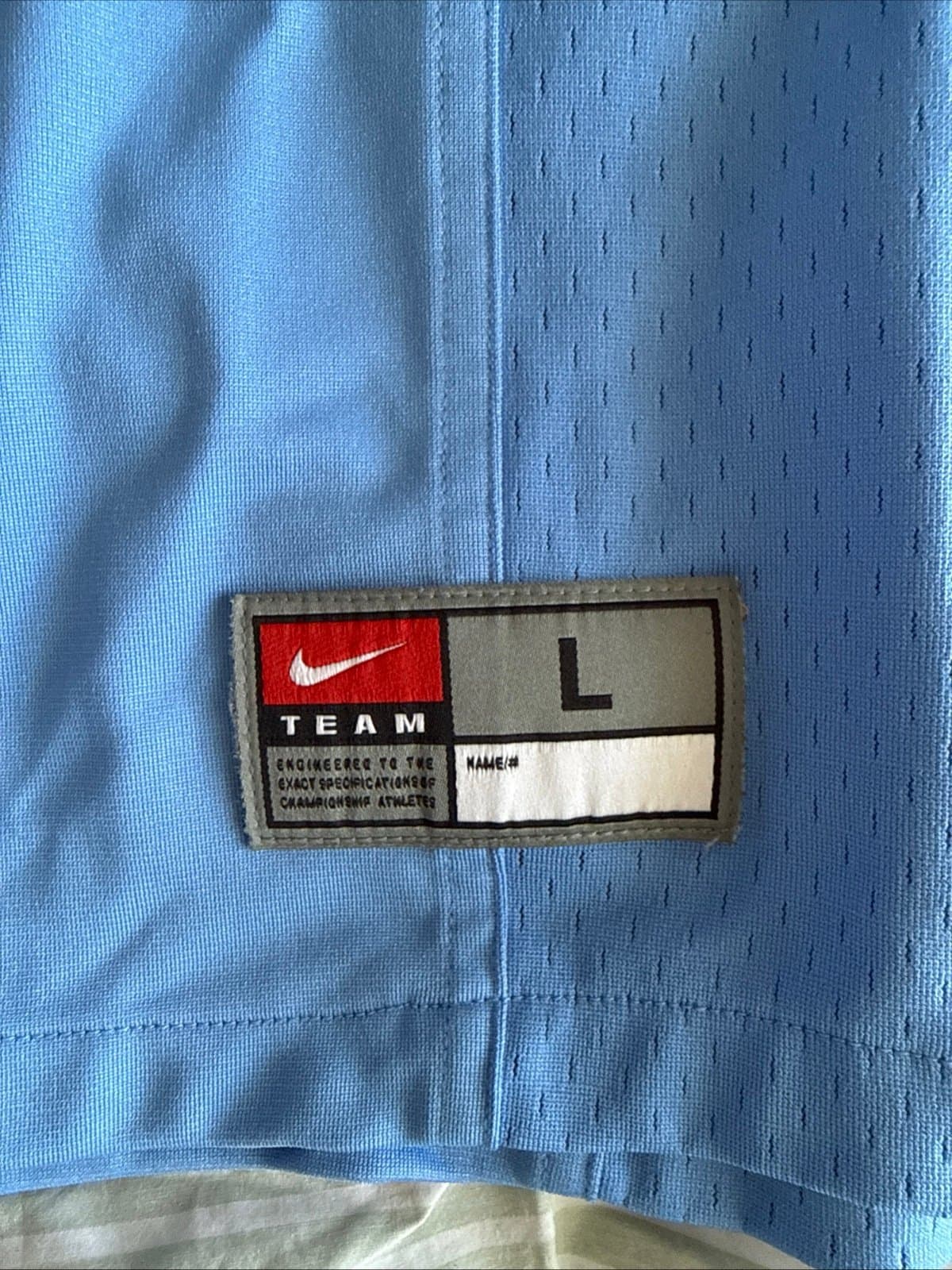 Men’s Vintage Nike North Carolina UNC Tar Heels #8 NCAA Jersey Sz L - Blue - Thumbnail 3