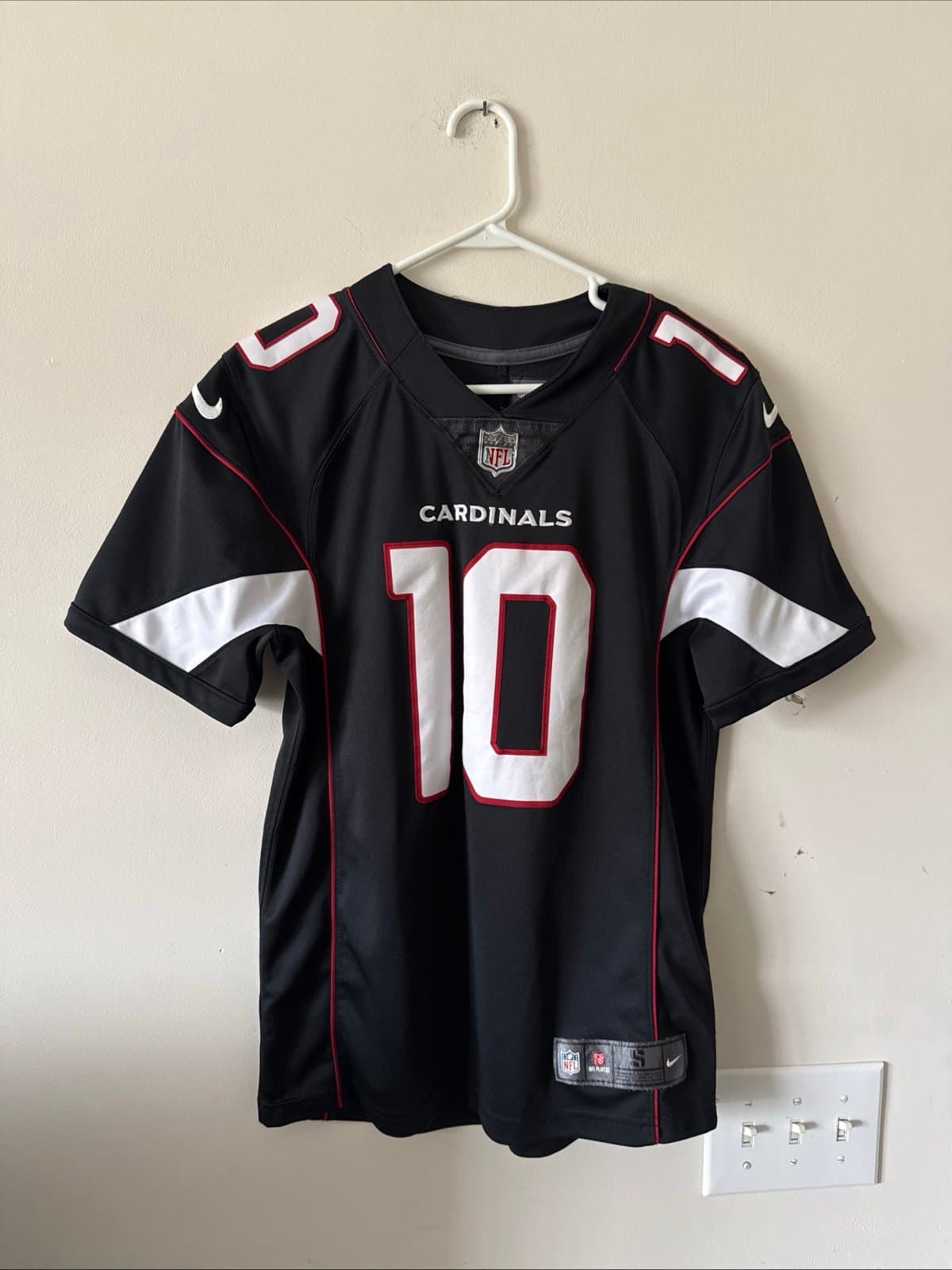 Men’s Nike DeAndre Hopkins #10 Arizona Cardinals Vapor Limited Jersey Sz S Black - Image 1