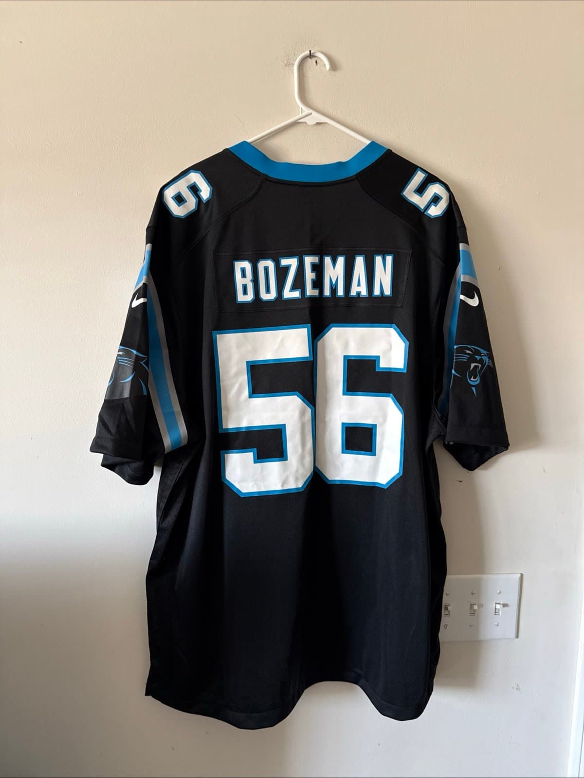 Men’s Nike Bradley Bozeman #56 Carolina Panthers NFL Jersey Sz 2XL - Black RARE - Thumbnail 6