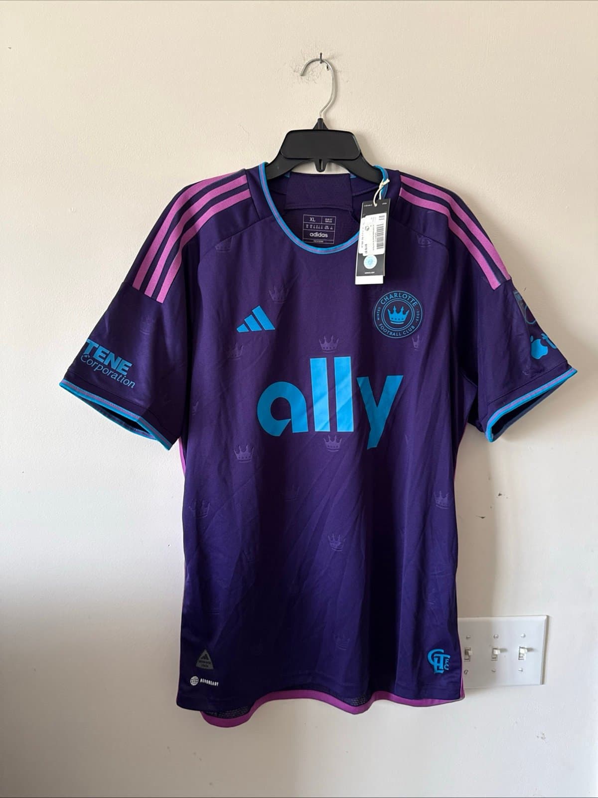 Men’s Adidas Enzo Copetti #9 Charlotte FC Jersey Authentic 23/24 Sz XL - NWT - Image 1