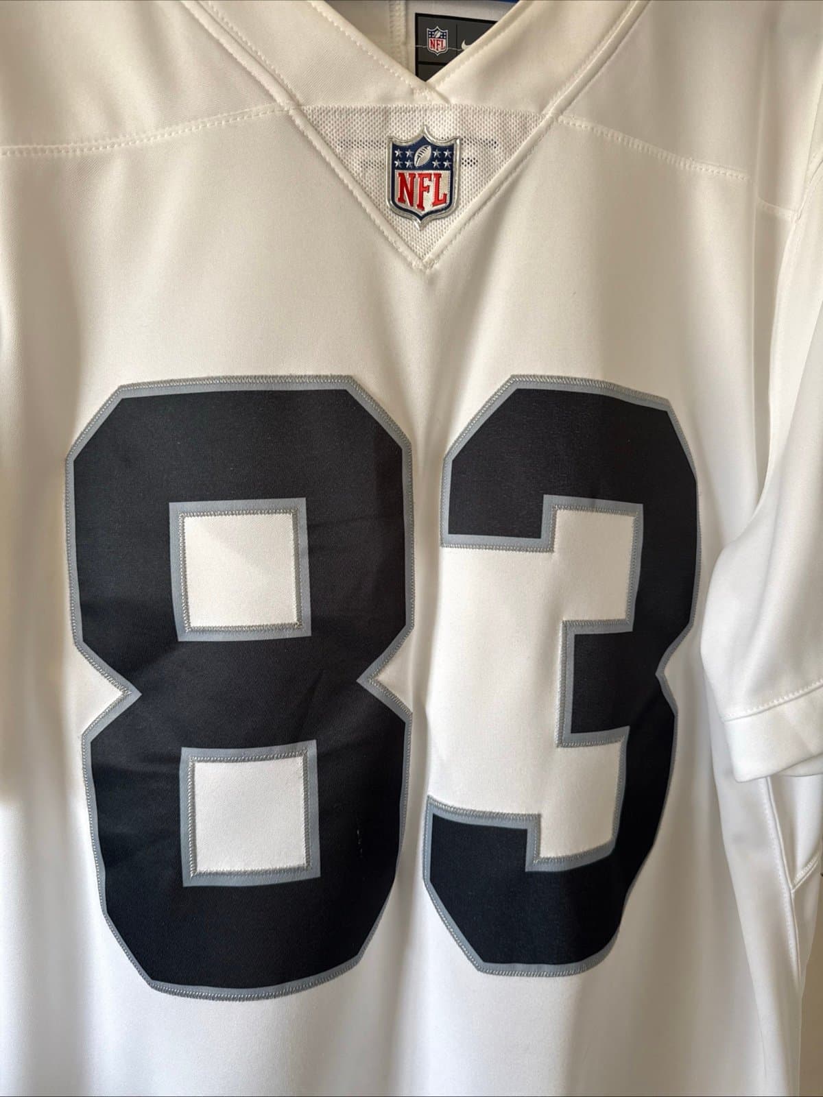 Men’s Nike Darren Waller #83 Las Vegas Raiders Vapor Limited Jersey Sz XL White - Thumbnail 2