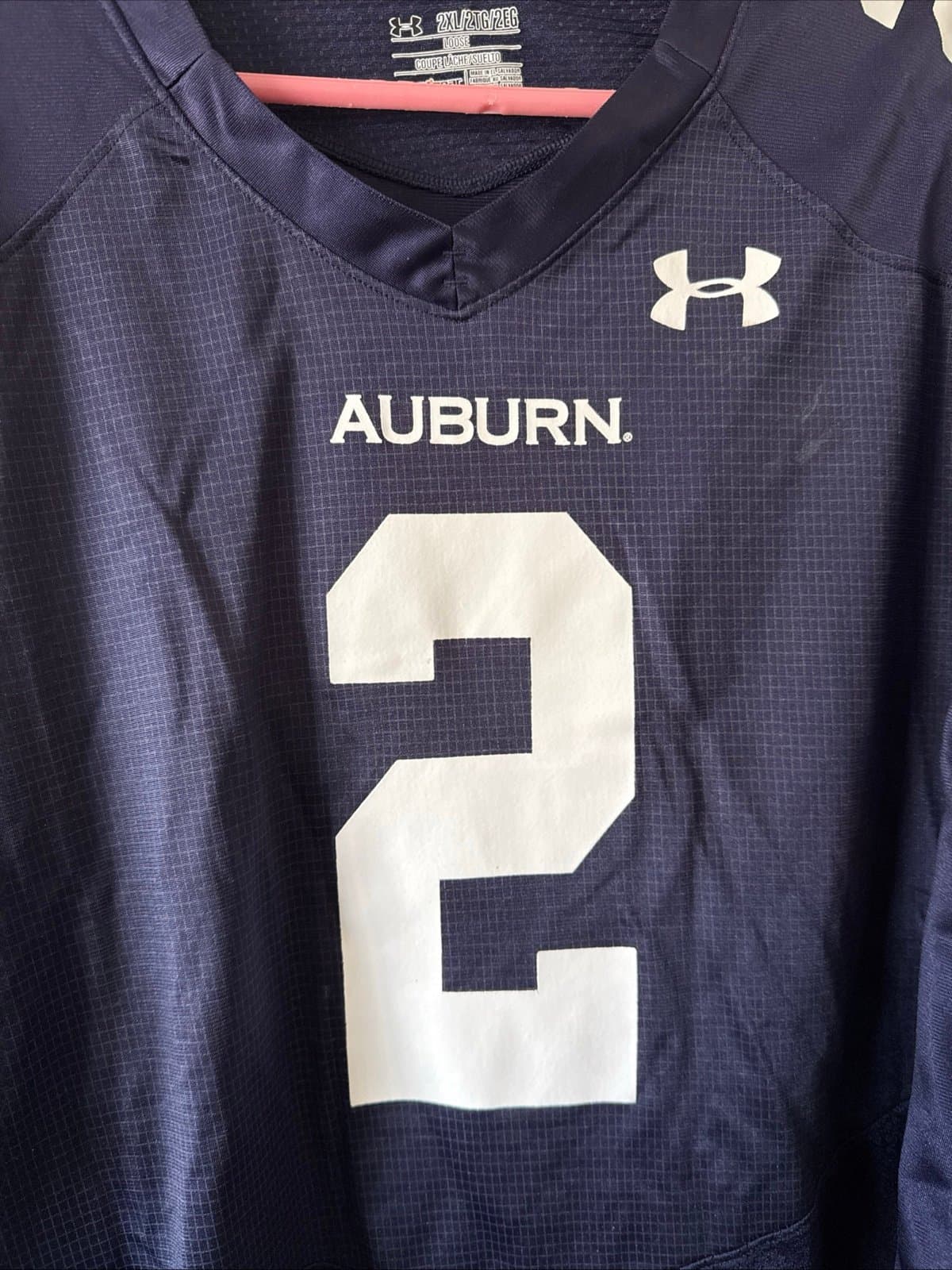 Men’s Under Armour Auburn Tigers #2 Football NCAA Jersey Sz 2XL - Blue RARE - Thumbnail 2