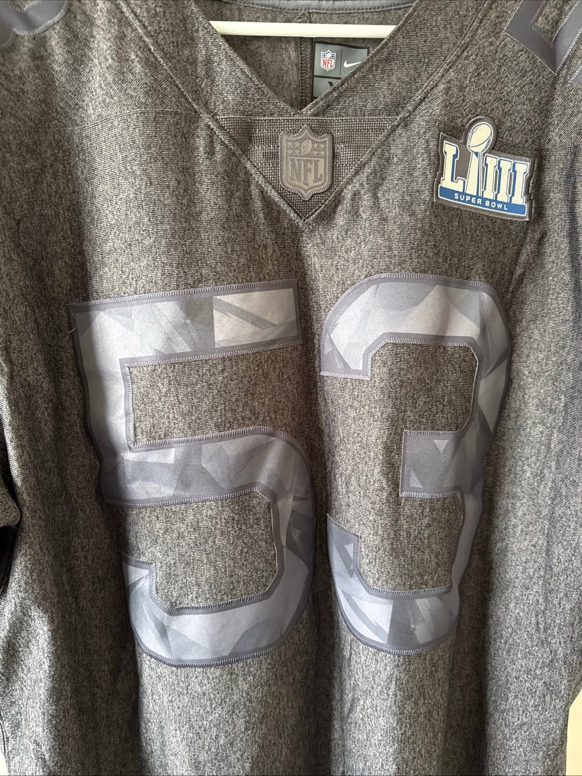 Men’s Nike NFL Super Bowl 53 LIII Limited Edition Knit Jersey Sz XL - Gray RARE - Thumbnail 2