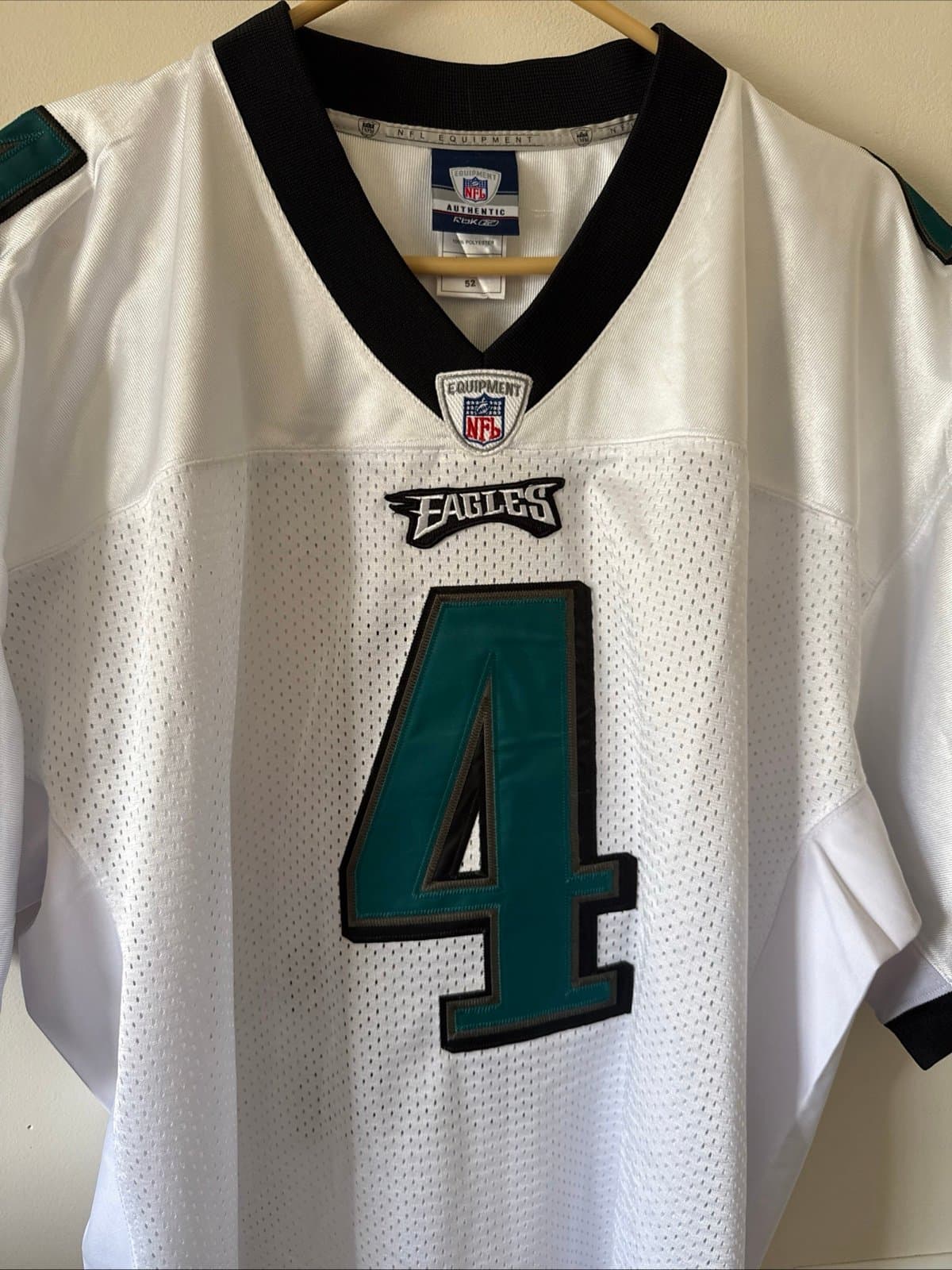 Men’s Reebok Kevin Kolb #4 Philadelphia Eagles Jersey Stitched Sz 52 - White - Thumbnail 2