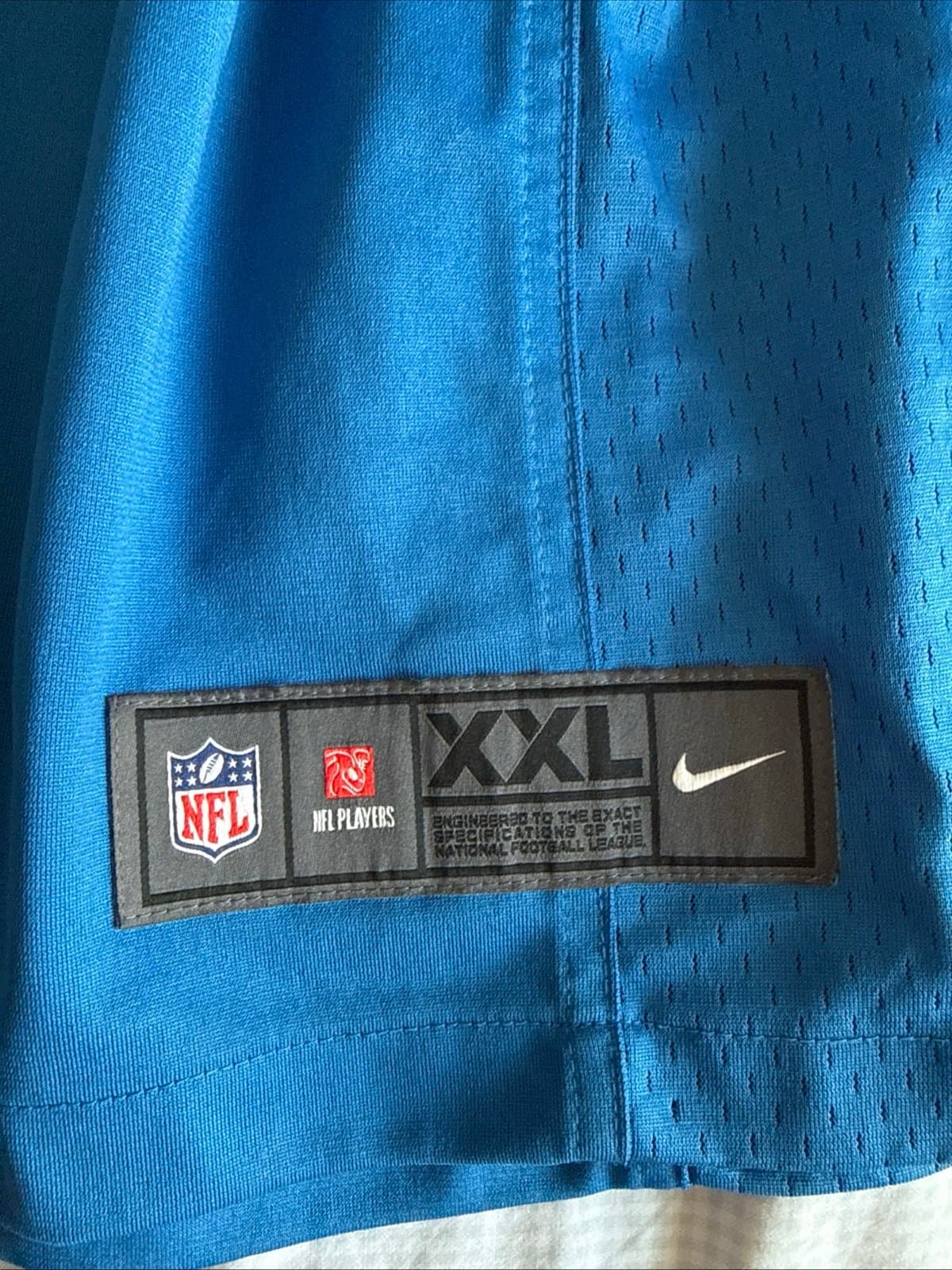 Men’s Nike Kerryon Johnson #33 Detroit Lions Player Game Jersey 2020 Sz 2XL Blue - Thumbnail 3