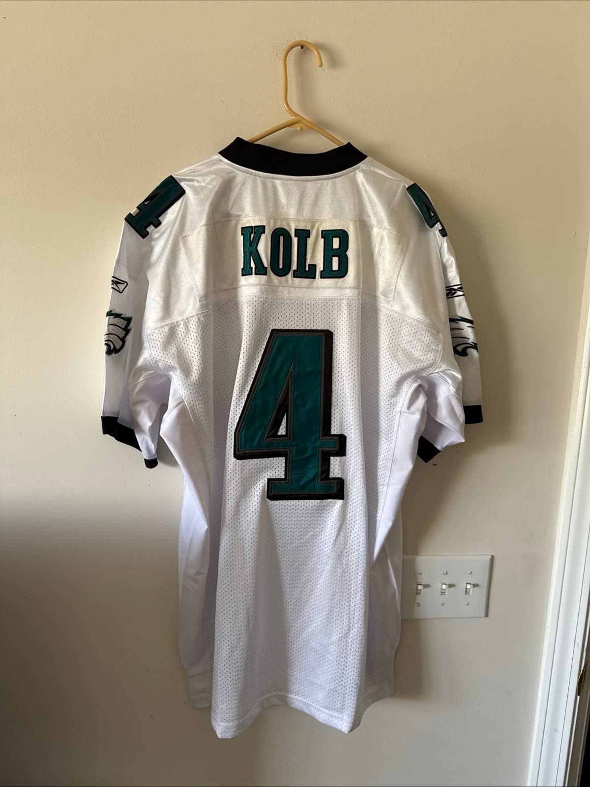 Men’s Reebok Kevin Kolb #4 Philadelphia Eagles Jersey Stitched Sz 52 - White - Thumbnail 5