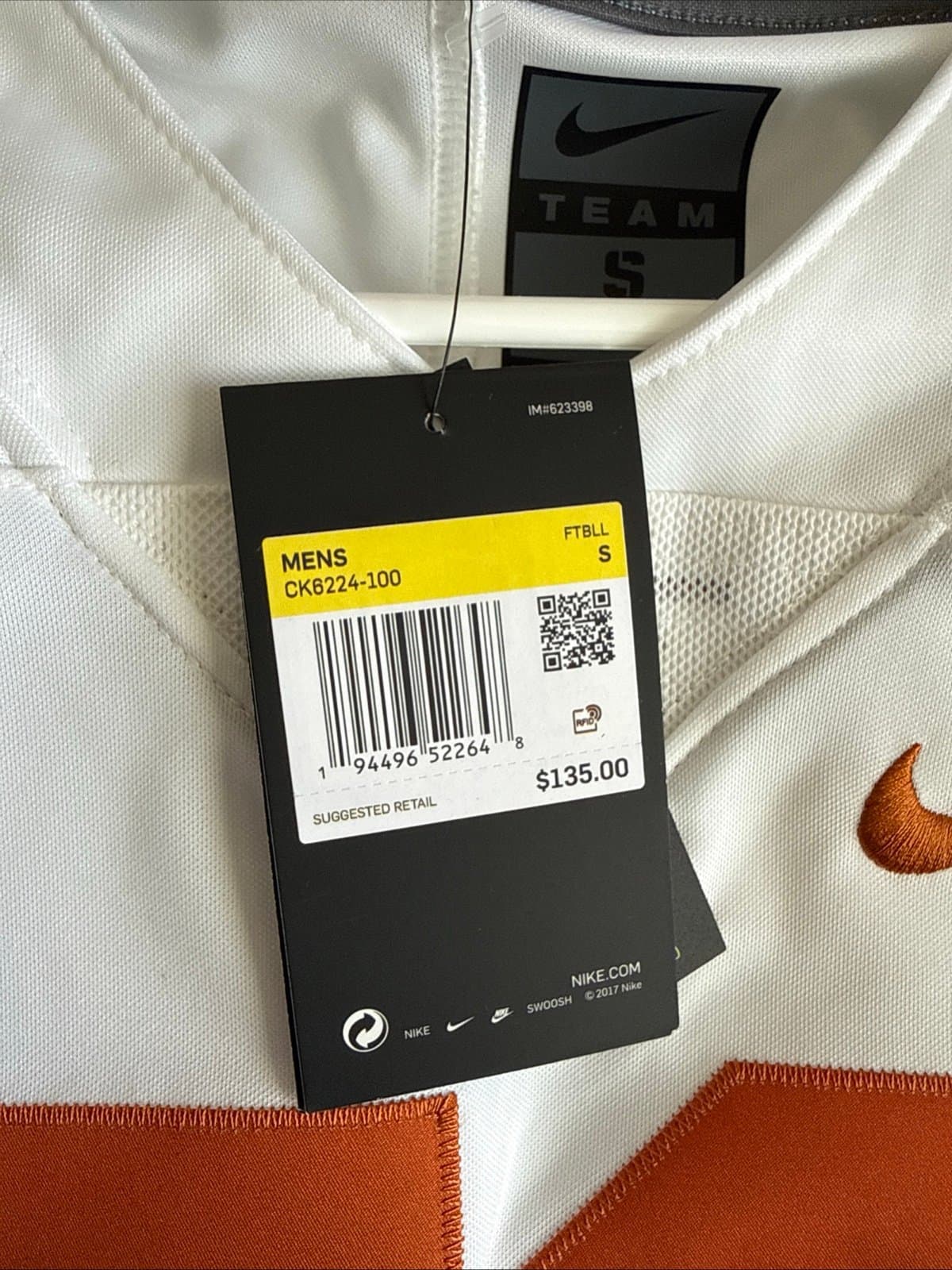 Men's Nike Texas Longhorns #50 Alternate Limited NCAA Jersey Sz S - White NWT - Thumbnail 6