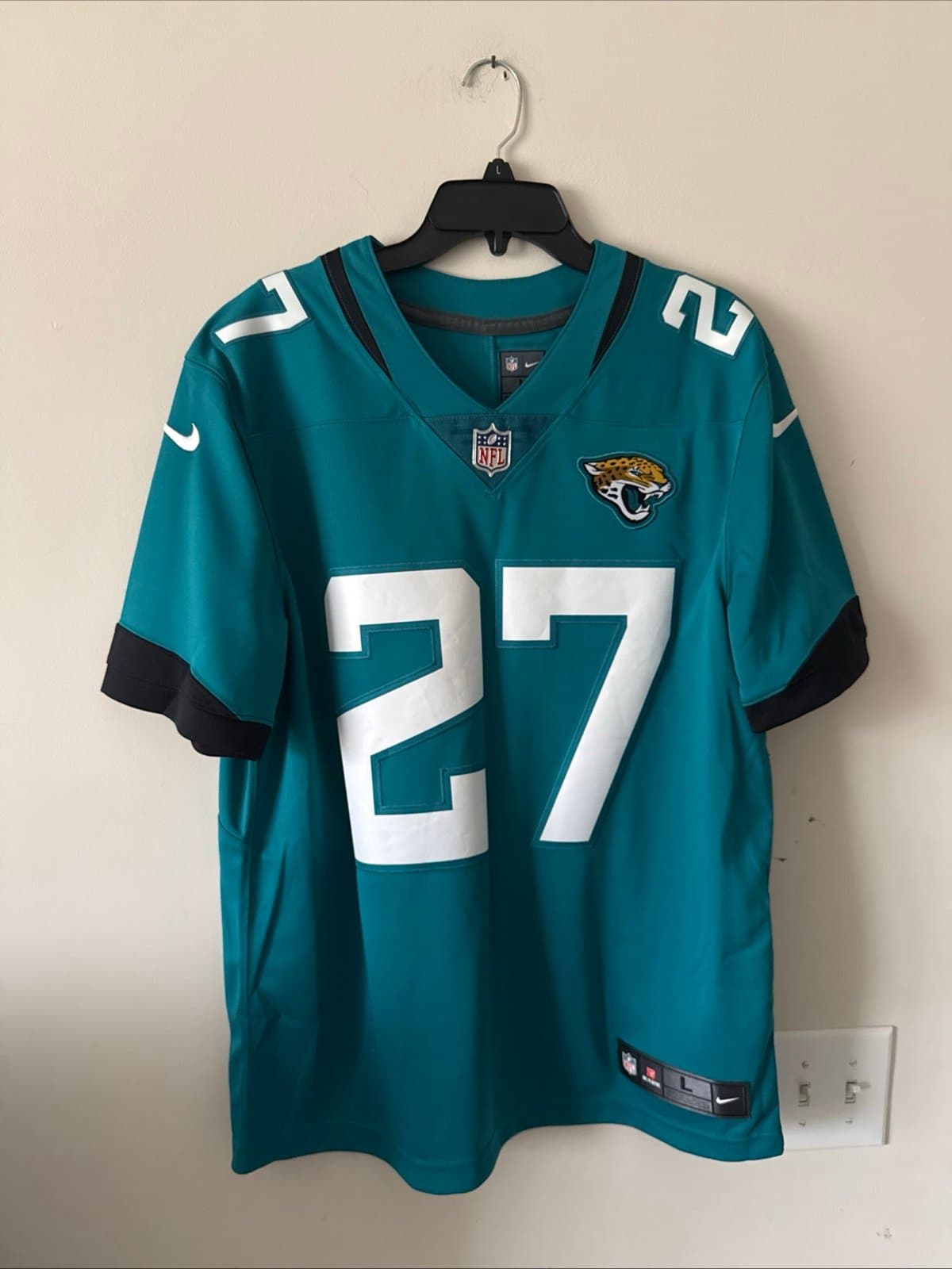 MEN’S NIKE JACKSONVILLE JAGUARS LEONARD FOURNETTE #27 VAPOR LMTD JERSEY SZ L - Image 1