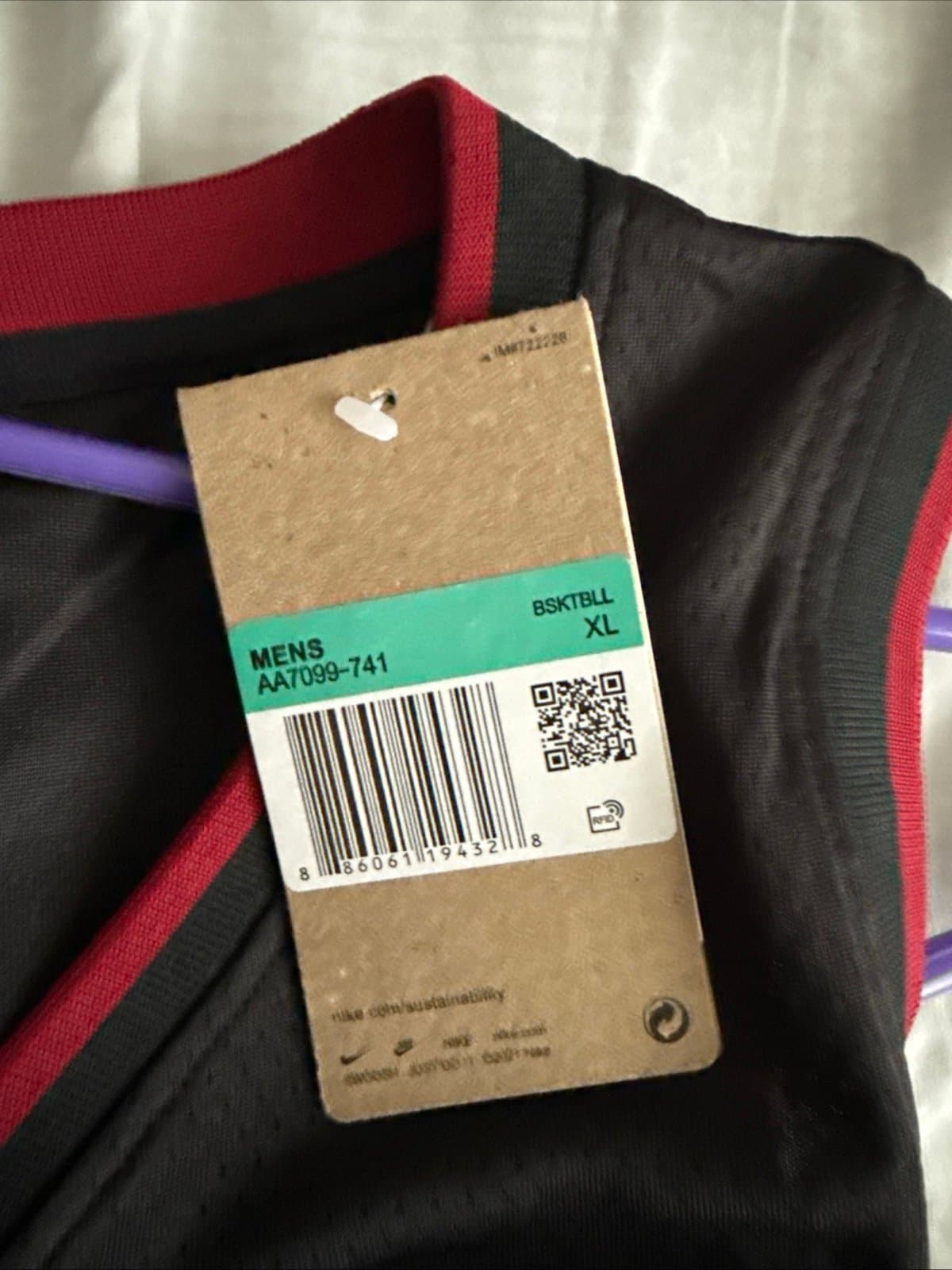 Men’s Nike Miami Heat Jaime Jaquez Jr #11 Nike Jersey Icon Edition Sz 52 - NWT - Thumbnail 5