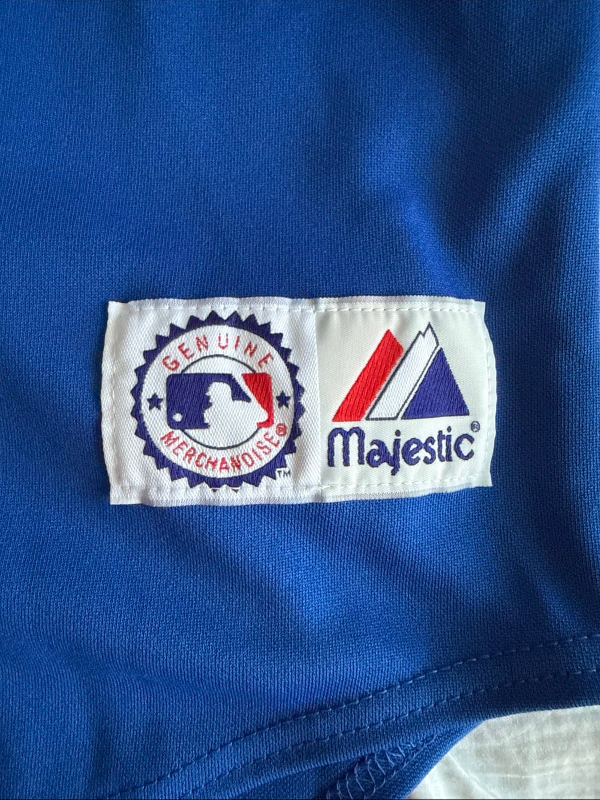 Men’s Majestic Kosuke Fukudome #1 Jersey MLB Chicago Cubs Baseball Sz S - Blue - Thumbnail 3