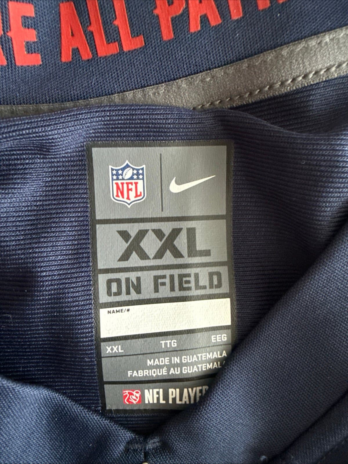 Men’s Nike New England Patriots Damien Harris #37 NFL Jersey Sz 2XL - Blue NWT - Thumbnail 4