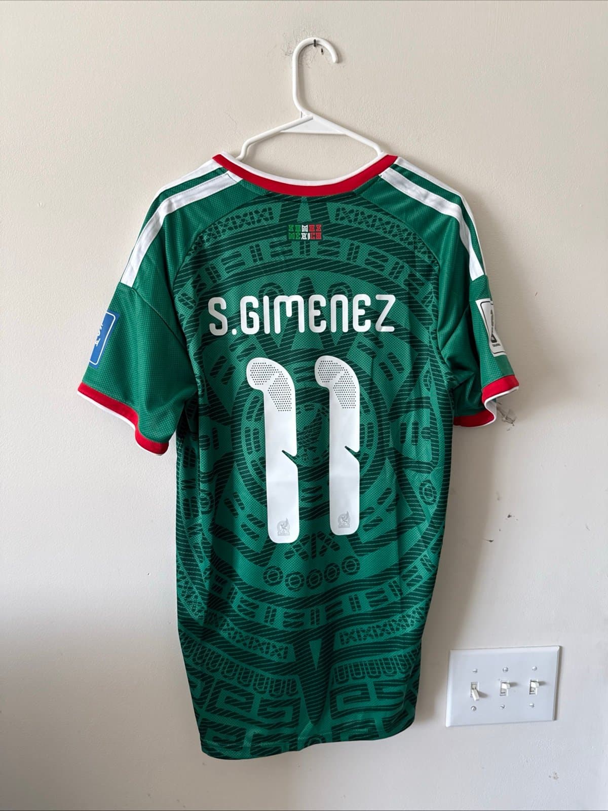 Men's adidas Santiago Gimenez #11 2026 Mexico Home WC Jersey Sz XL - Green NWT - Thumbnail 8