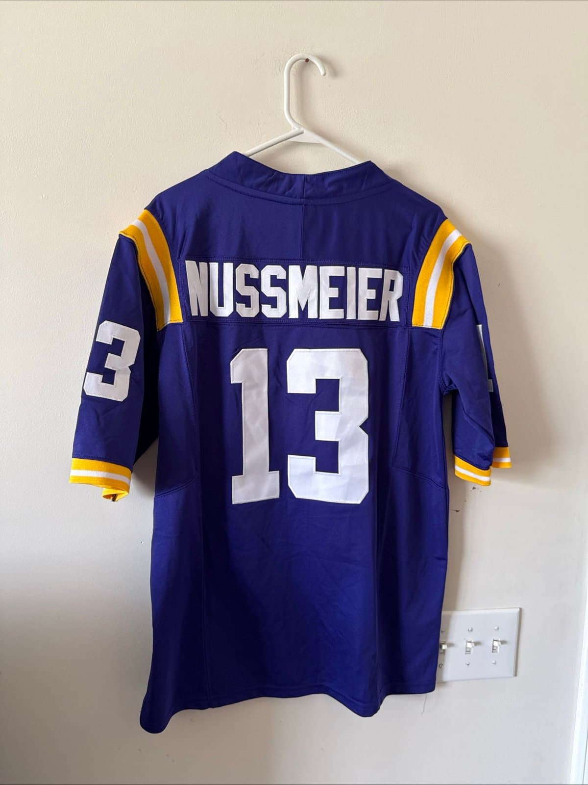 Men’s Nike Garrett Nussmeier #13 RARE LSU Tigers Football Jersey Sz M - Purple - Thumbnail 5