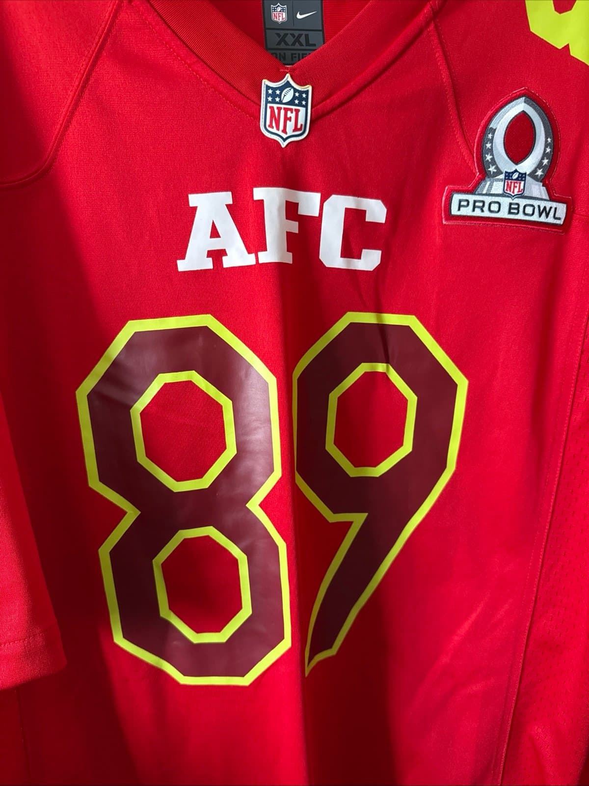 Men’s Nike Amari Cooper #89 Raiders 2017 Pro Bowl AFC Jersey Sz 2XL Red RARE - Thumbnail 2