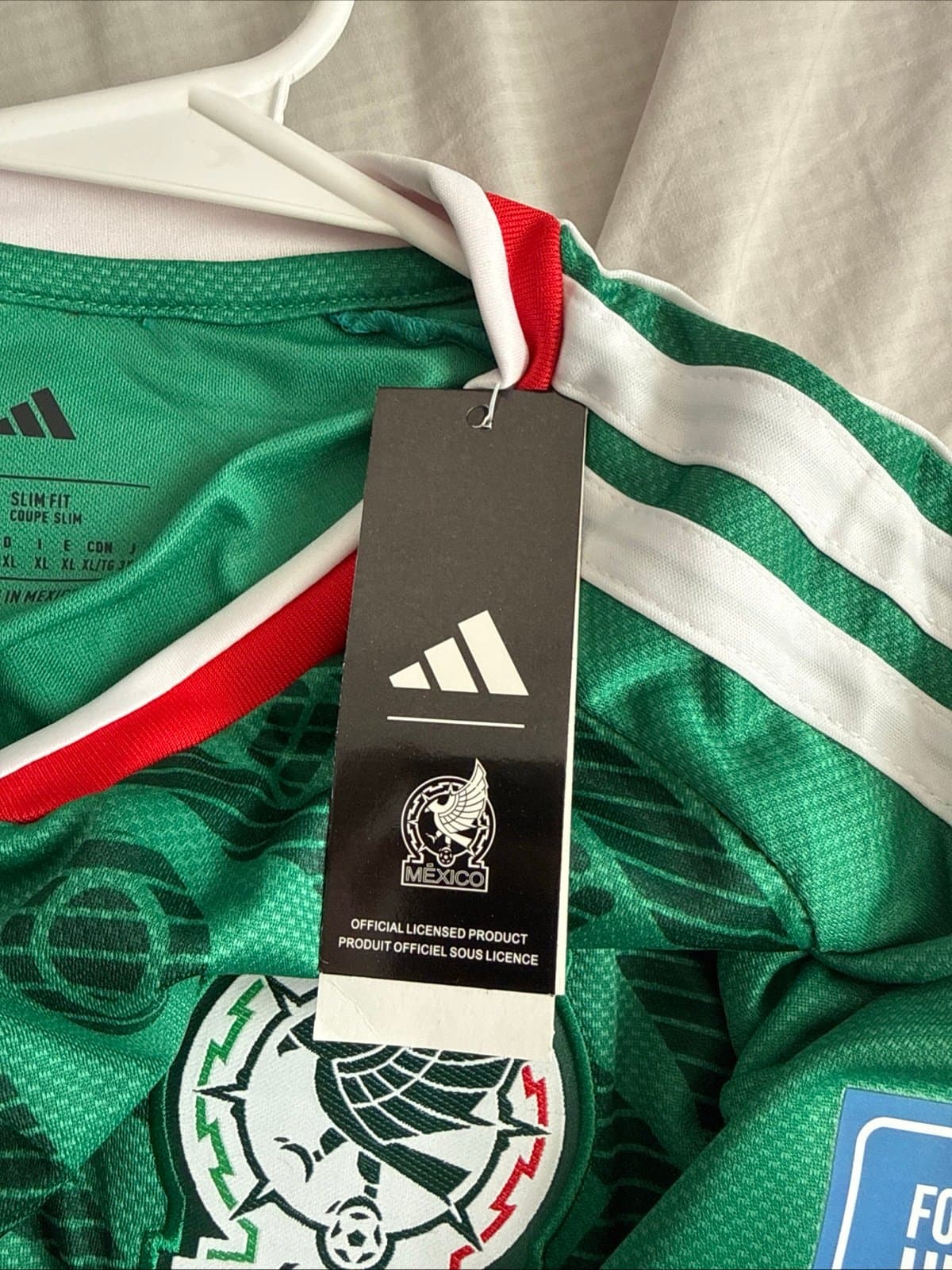 Men's adidas Santiago Gimenez #11 2026 Mexico Home WC Jersey Sz XL - Green NWT - Thumbnail 7