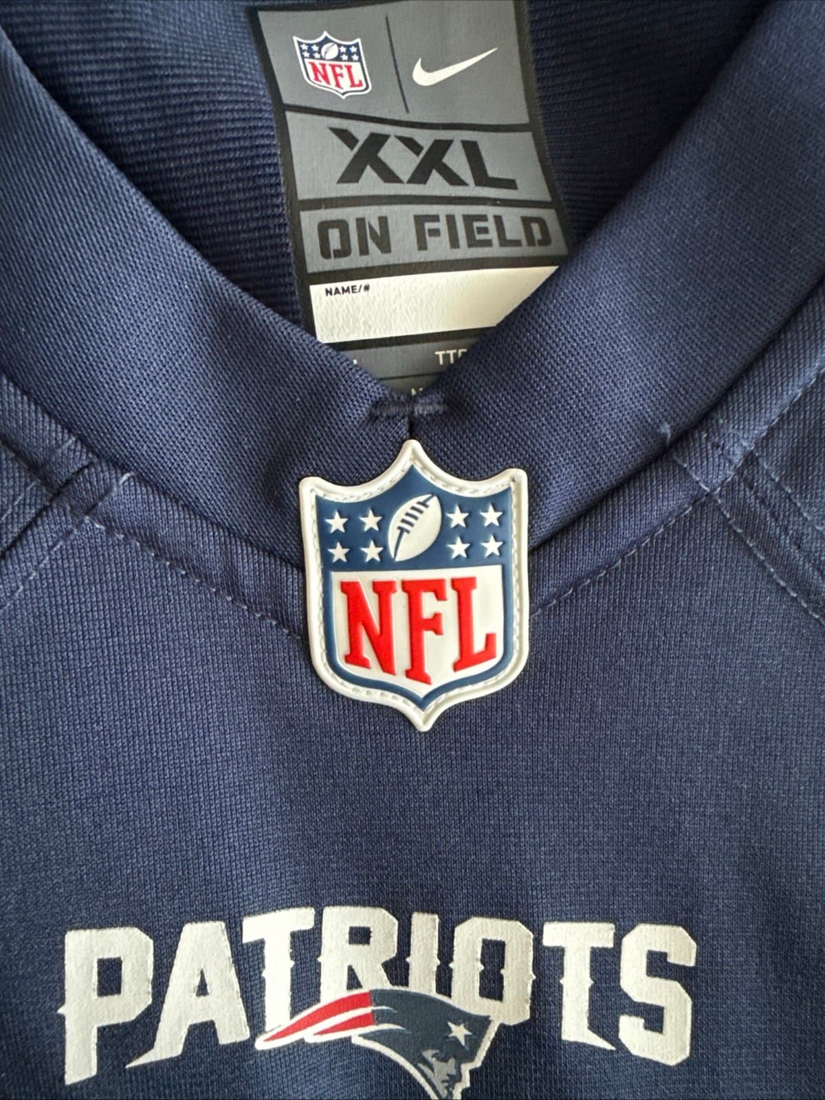 Men’s Nike New England Patriots Damien Harris #37 NFL Jersey Sz 2XL - Blue NWT - Thumbnail 5