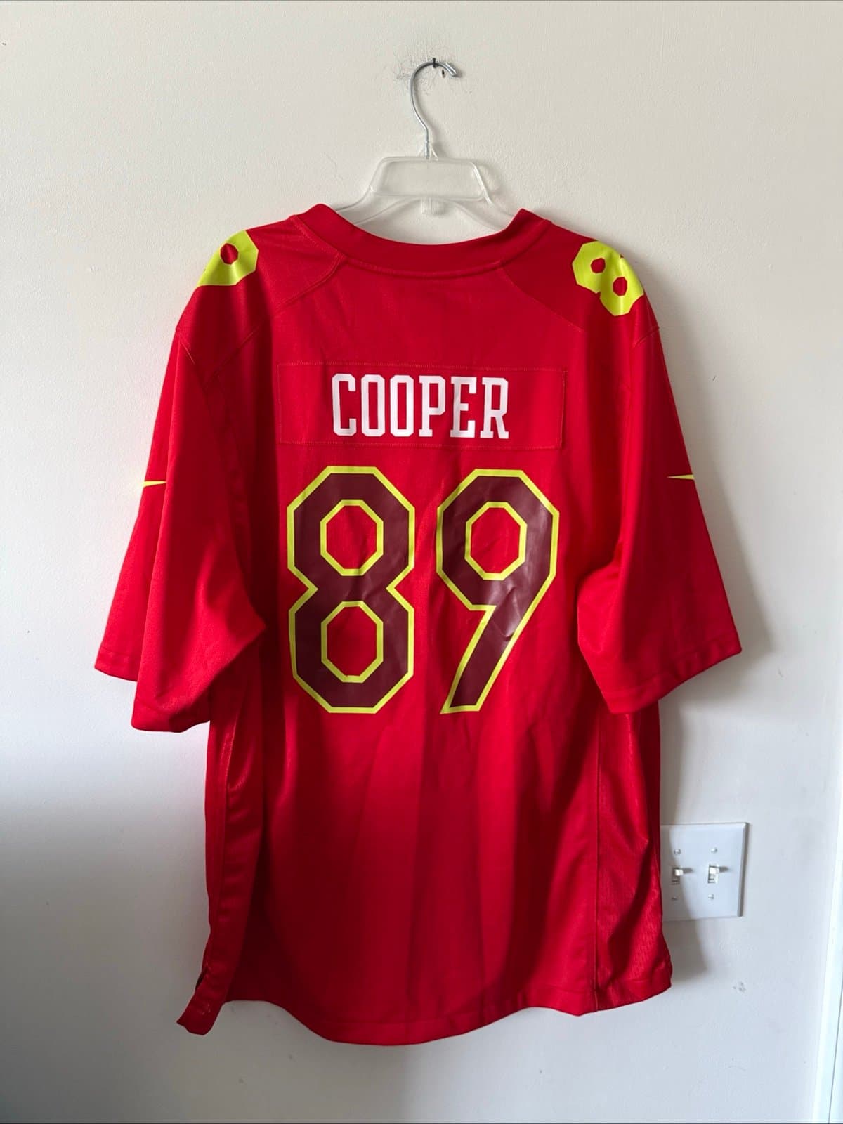 Men’s Nike Amari Cooper #89 Raiders 2017 Pro Bowl AFC Jersey Sz 2XL Red RARE - Thumbnail 6