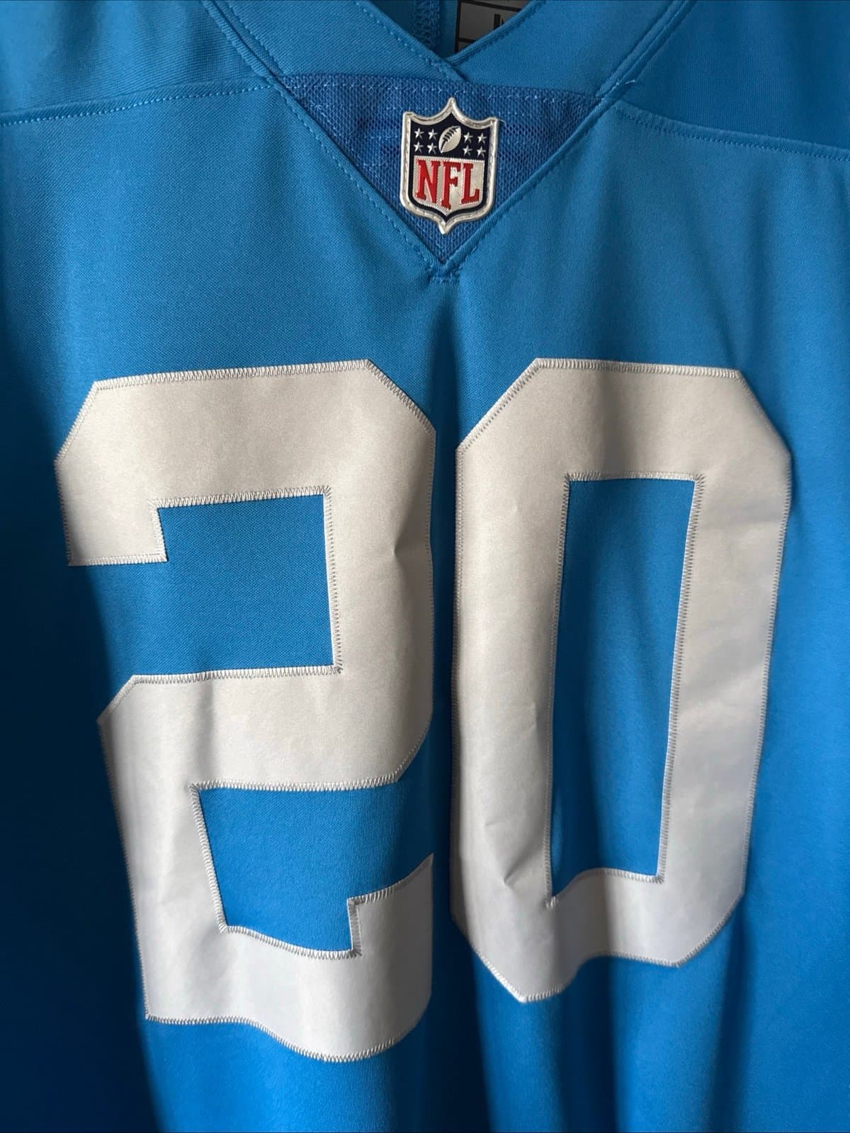 Men’s Nike Barry Sanders #20 Detroit Lions Vapor Limited NFL Jersey Sz M - Blue - Thumbnail 2
