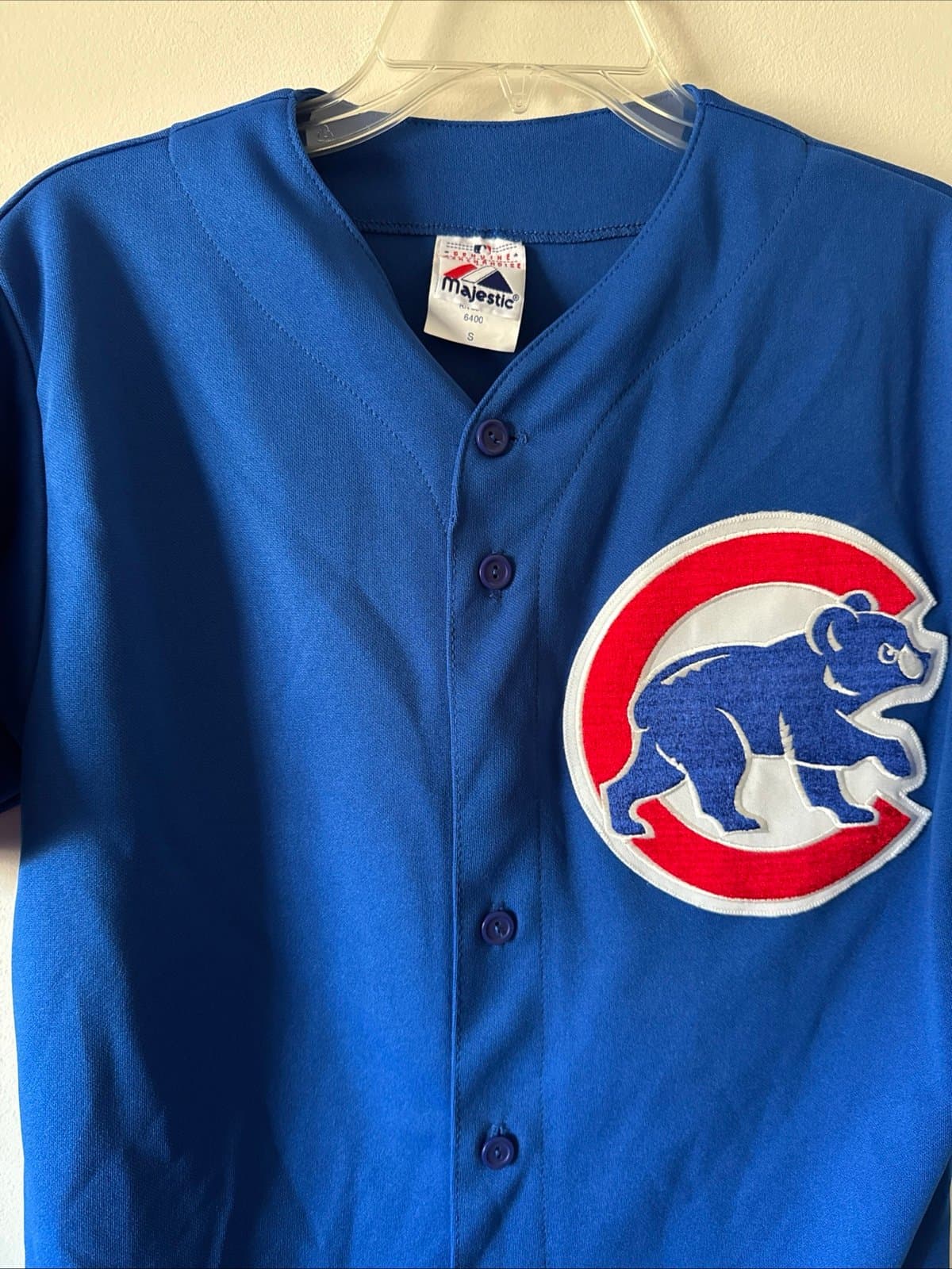 Men’s Majestic Kosuke Fukudome #1 Jersey MLB Chicago Cubs Baseball Sz S - Blue - Thumbnail 2