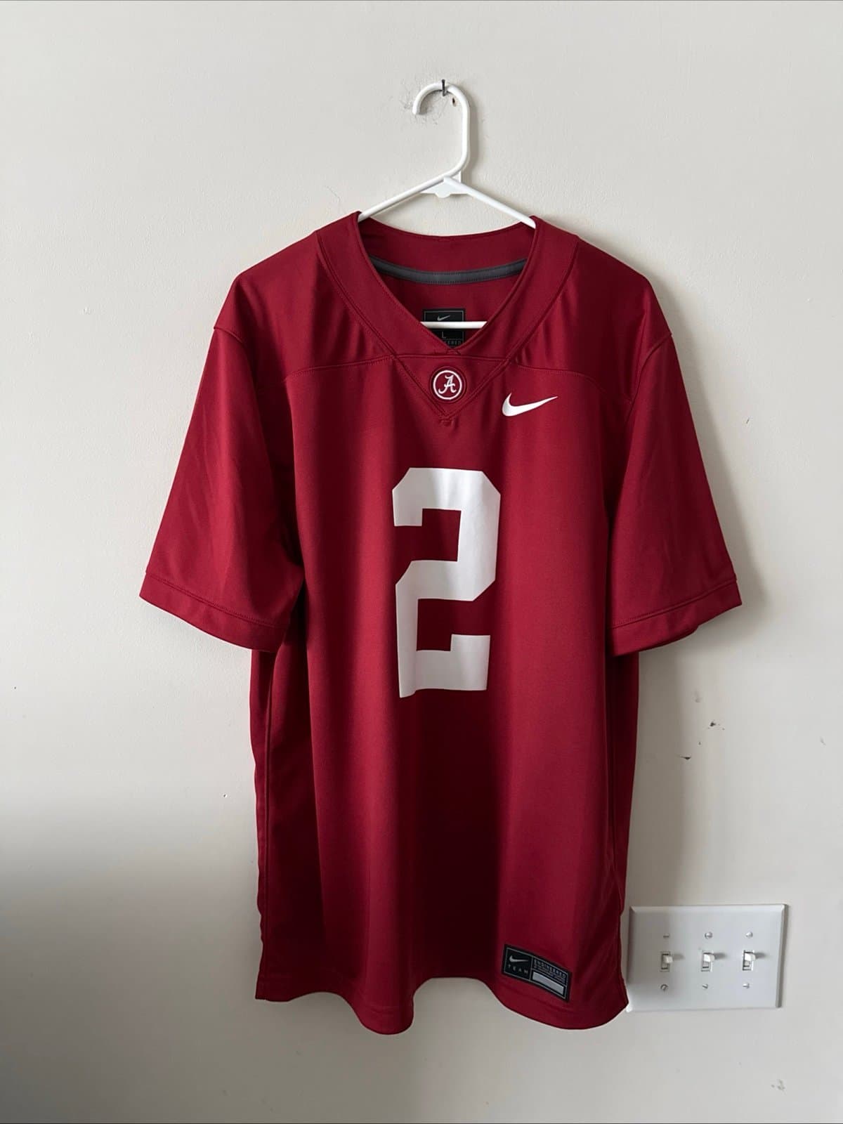 Men’s Nike Ryan Williams #2 Alabama Crimson Tide NIL Football Jersey Sz L - RARE - Image 1