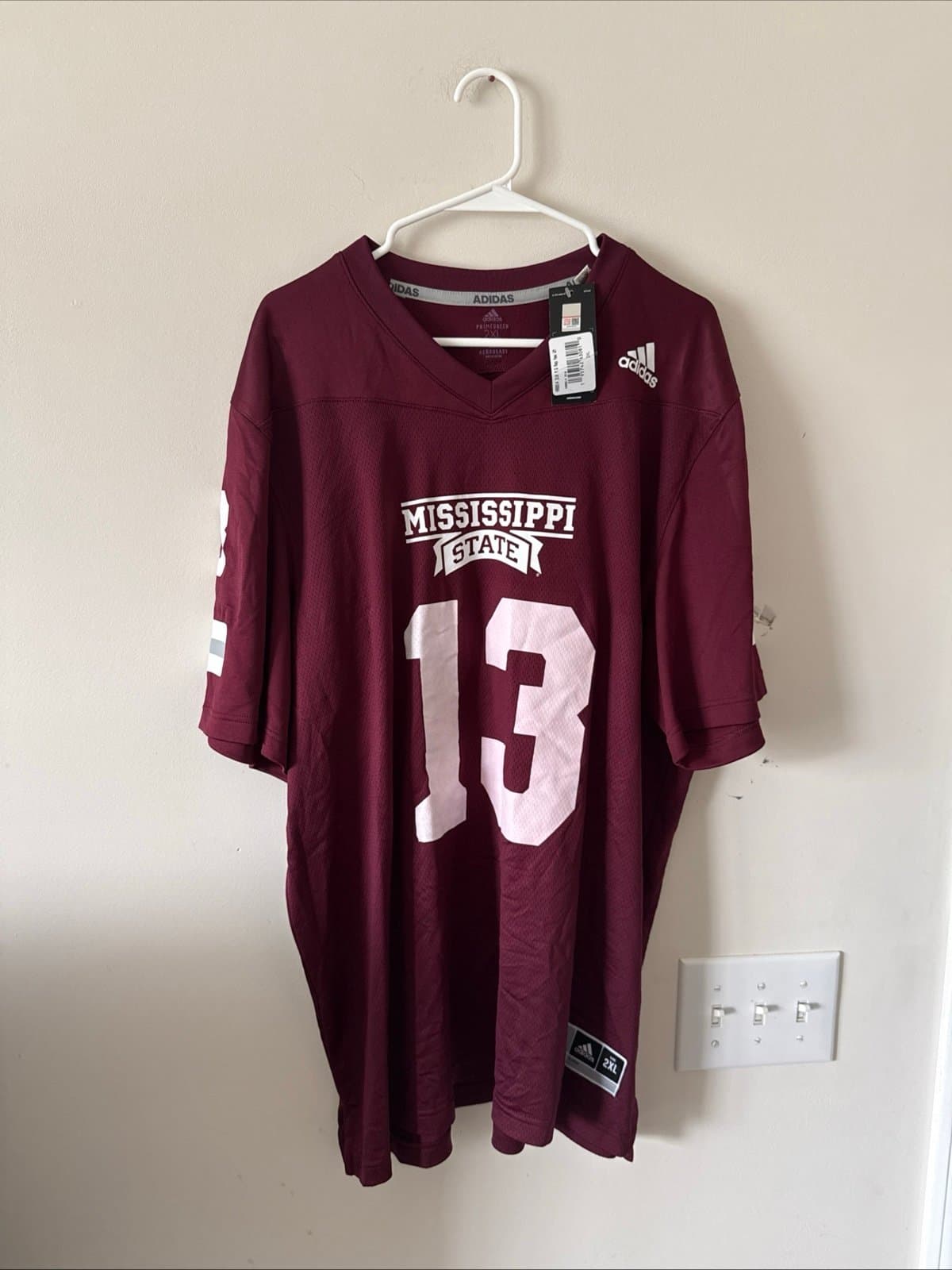 Men’s Adidas Mississippi State Bulldogs Emmanuel Forbes Jr #13 Jersey Sz 2XL NWT - Image 1