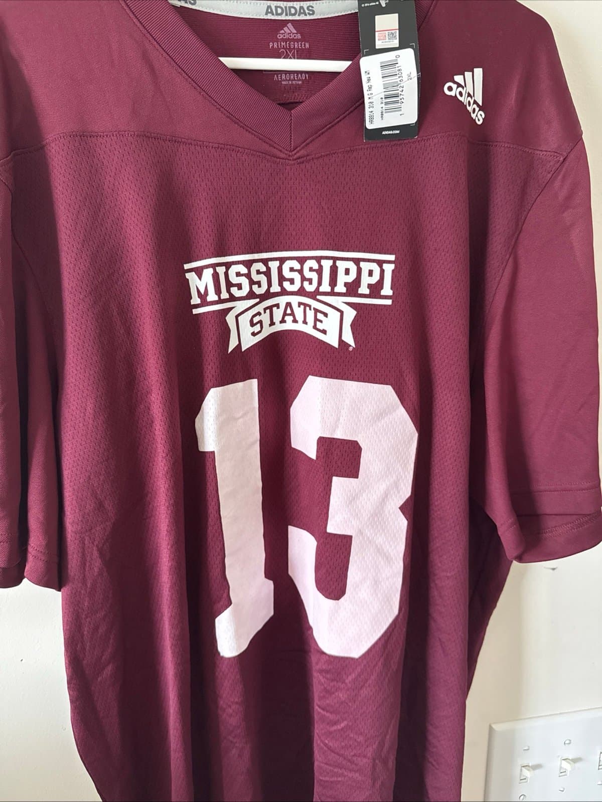 Men’s Adidas Mississippi State Bulldogs Emmanuel Forbes Jr #13 Jersey Sz 2XL NWT - Thumbnail 2