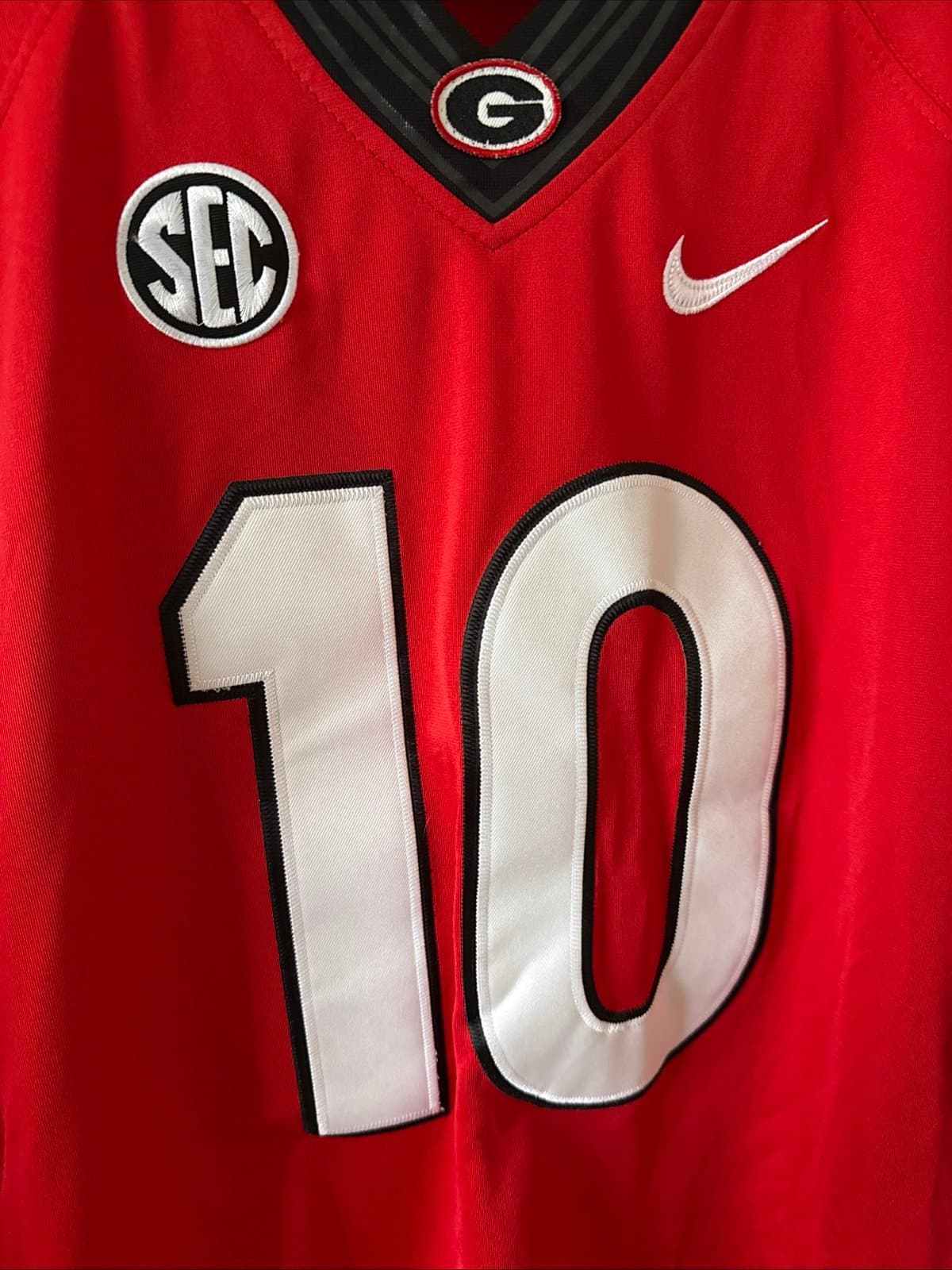 Men’s NIKE Jacob Eason #10 Georgia Bulldogs NCAA Jersey Sz 2XL - Red RARE NWT - Thumbnail 2