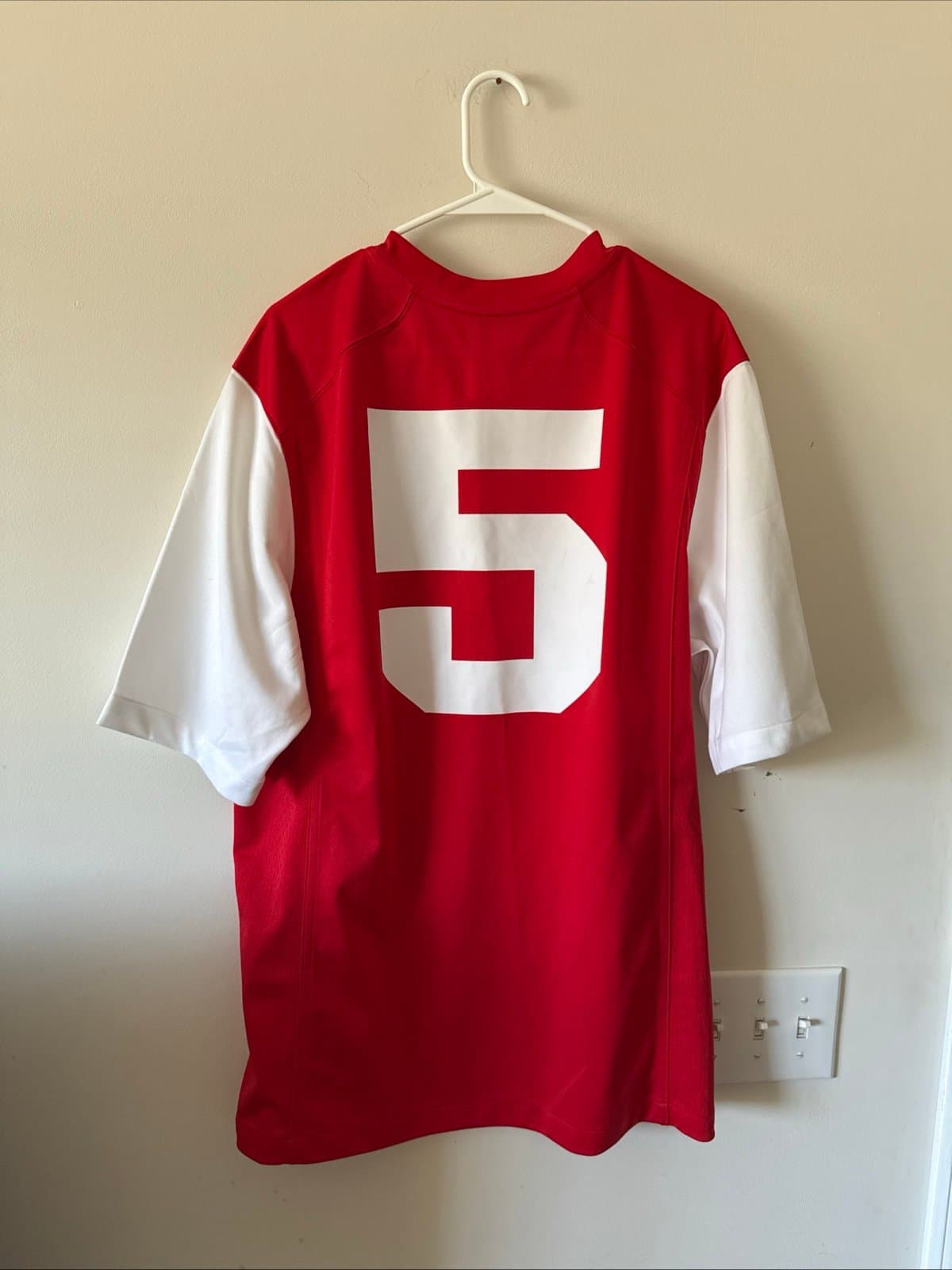 Men’s Nike University Of Houston Cougars #5 Football Home Red Jersey Sz L - Thumbnail 5