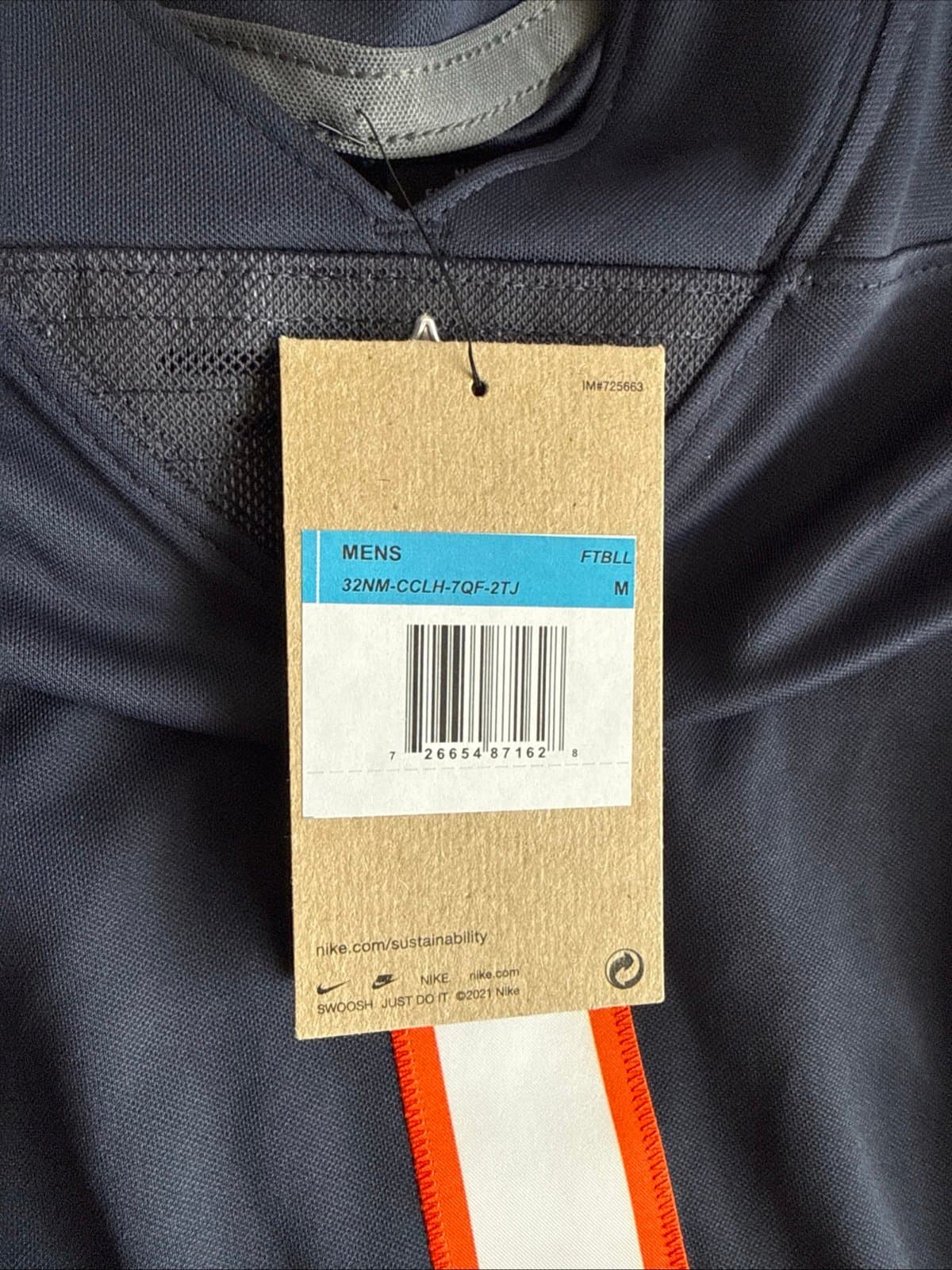 Men's Nike Justin Fields #1 Chicago Bears Vapor Lmtd Jersey Sz M - Blue NWT RARE - Thumbnail 6