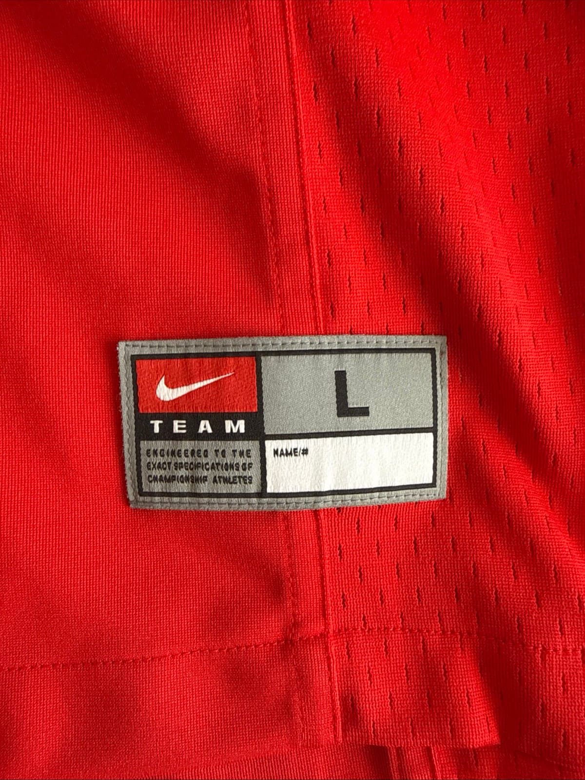 Men’s Nike University Of Houston Cougars #5 Football Home Red Jersey Sz L - Thumbnail 3