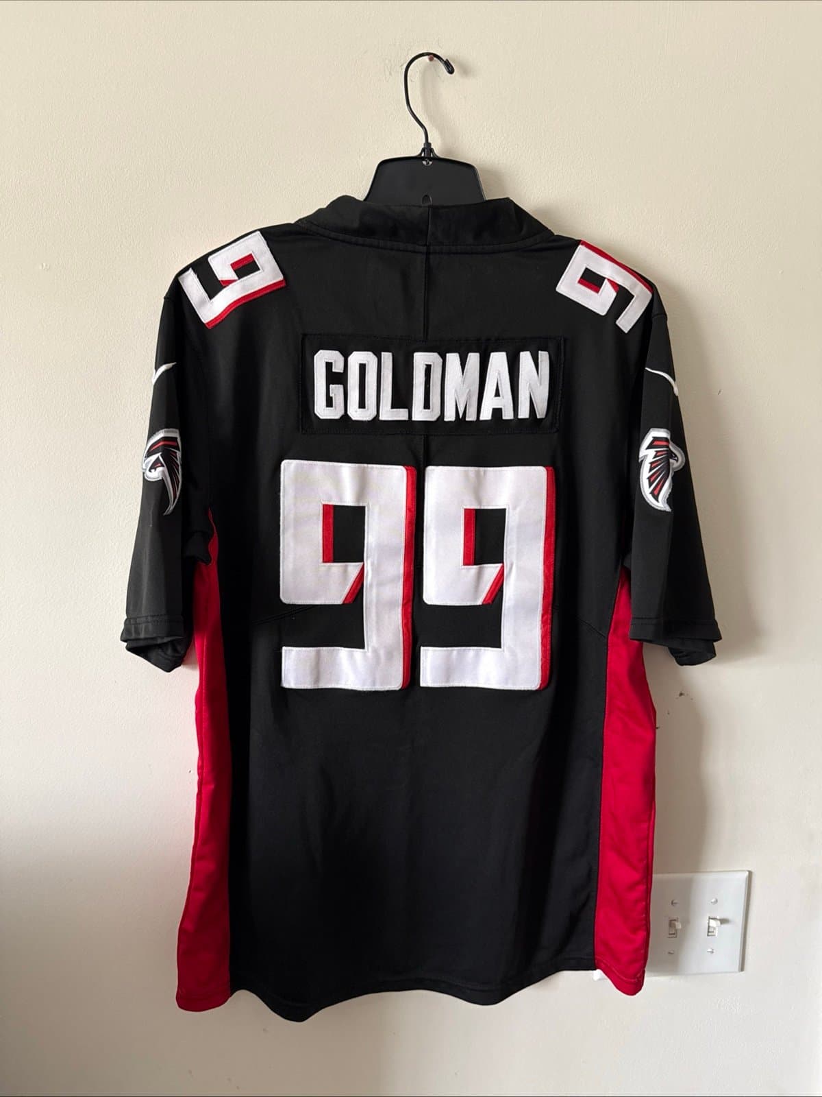 Men's Nike Eddie Goldman #99 Atlanta Falcons Team Game Jersey Sz S - Black - Thumbnail 5