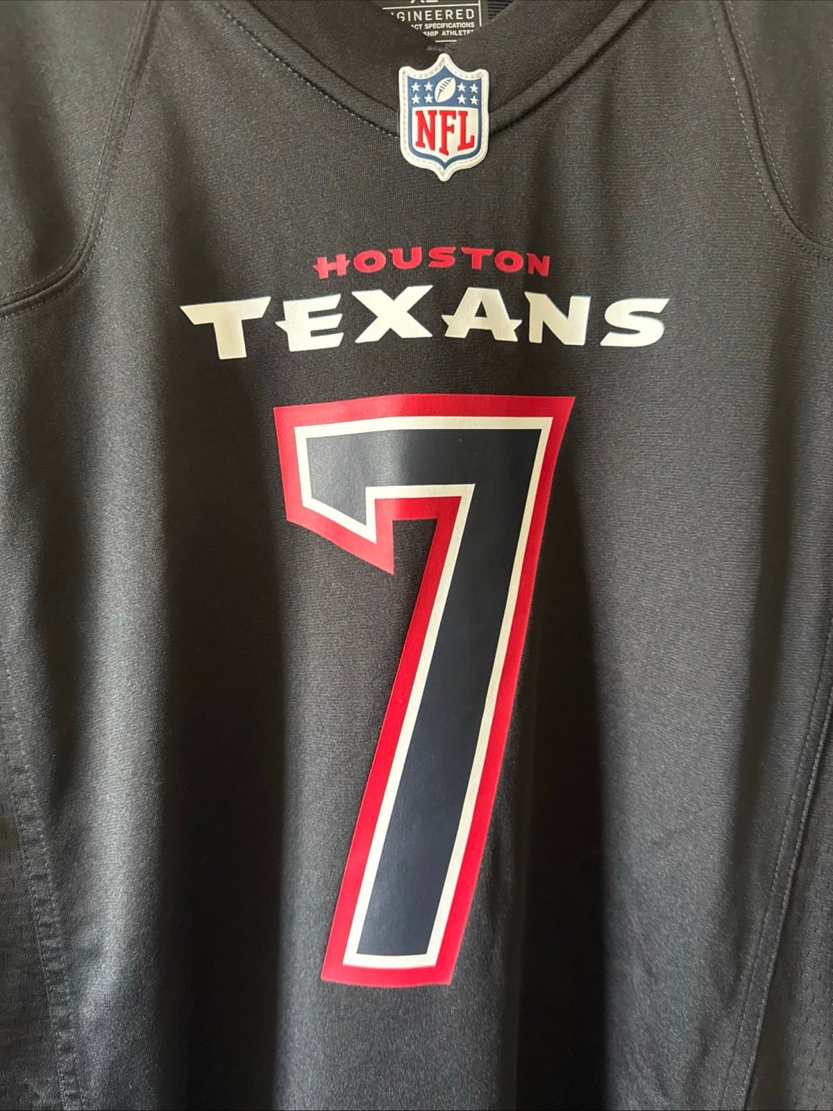 Men's Nike C.J. Stroud #7 Houston Texans Carbon Black Fashion Jersey Sz XL RARE - Thumbnail 2