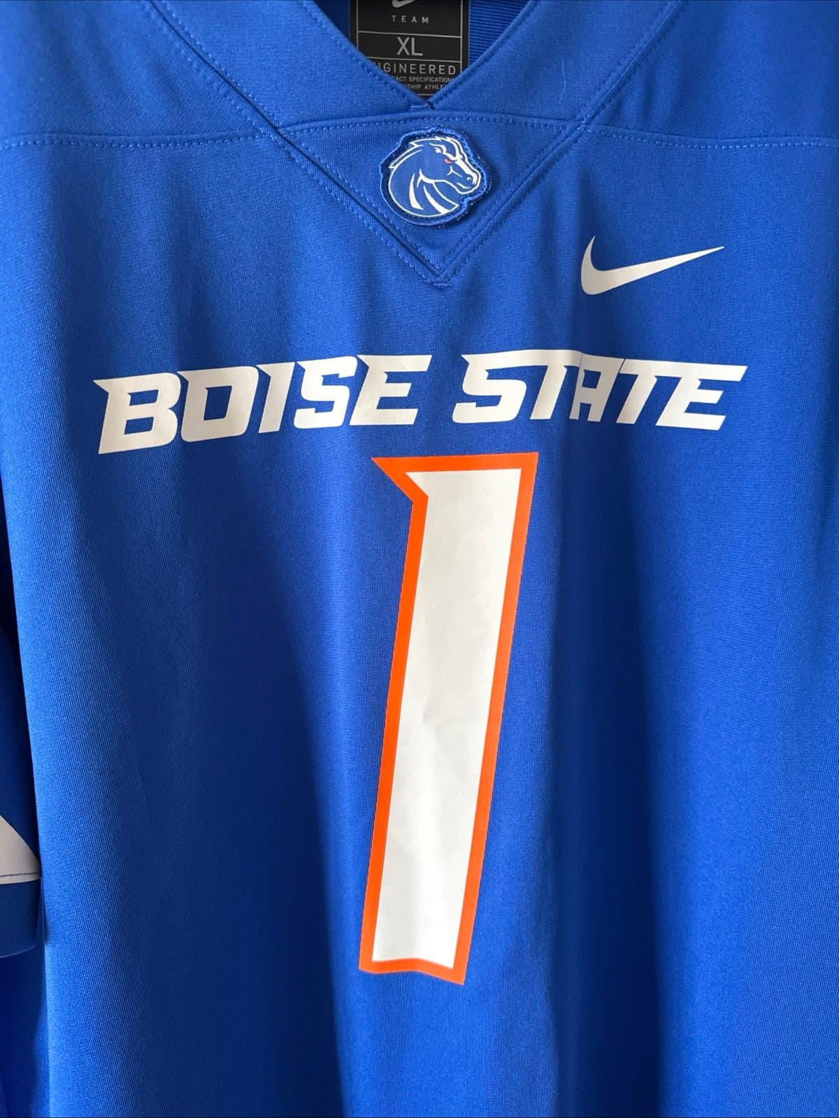 Men’s Nike Boise State Broncos #1 Untouchable Football Jersey Sz XL - Blue NWOT - Thumbnail 2
