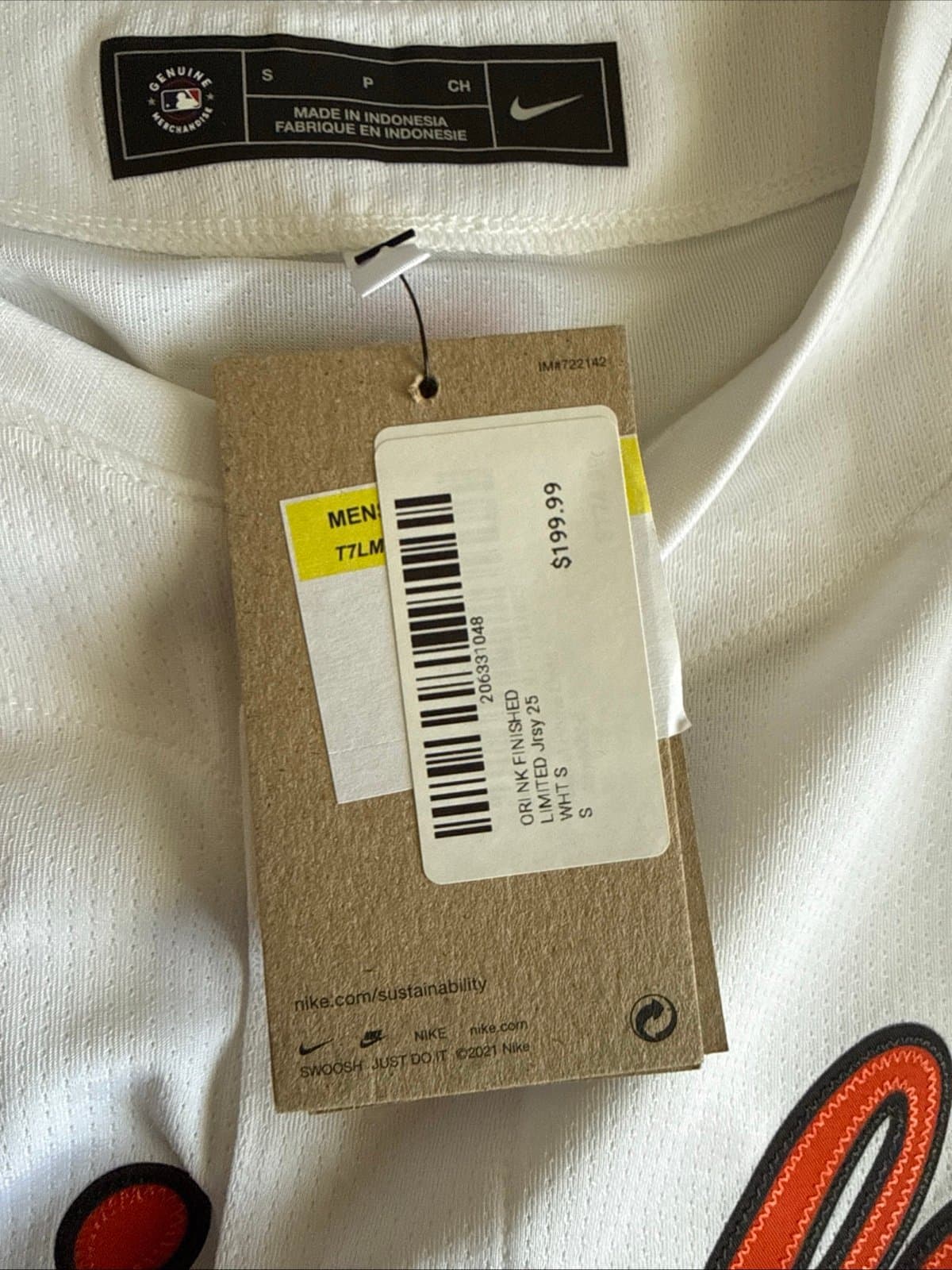 Men’s Nike Anthony Santander #25 Baltimore Orioles Limited Jersey Sz S - NWT - Thumbnail 5