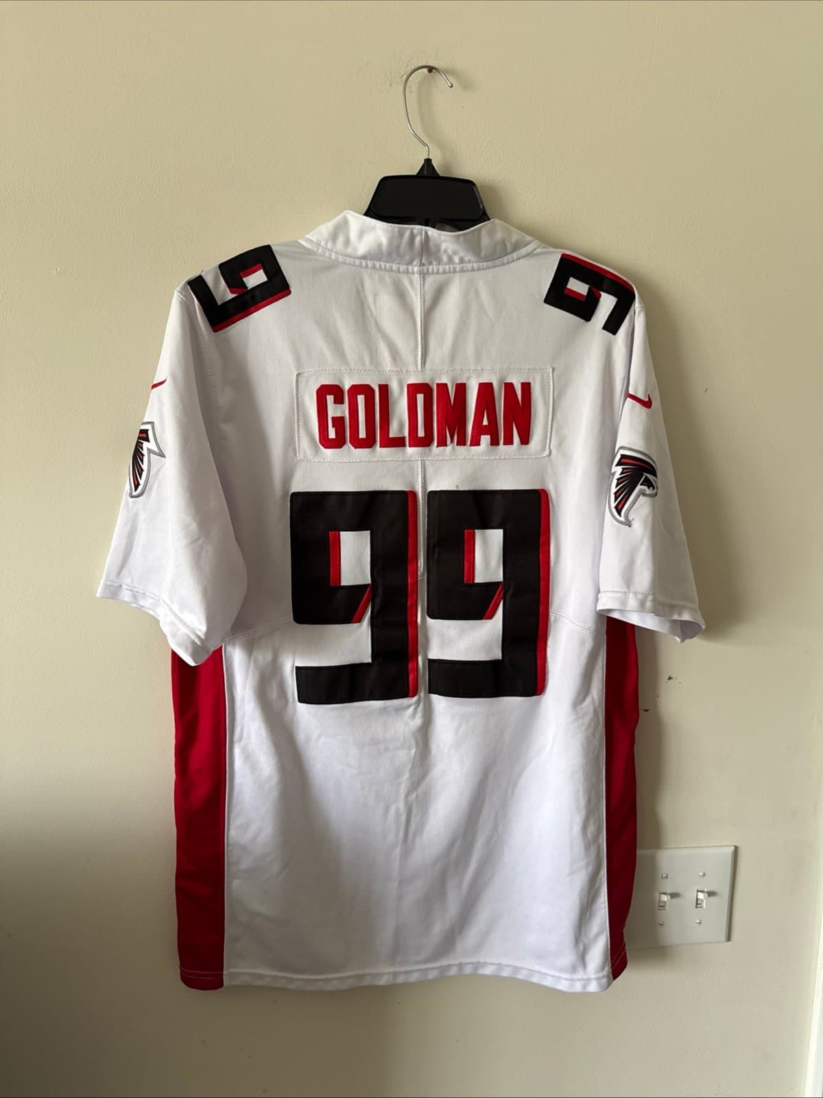 Men's Nike Eddie Goldman #99 Atlanta Falcons Team Game Jersey Sz S - White - Thumbnail 5