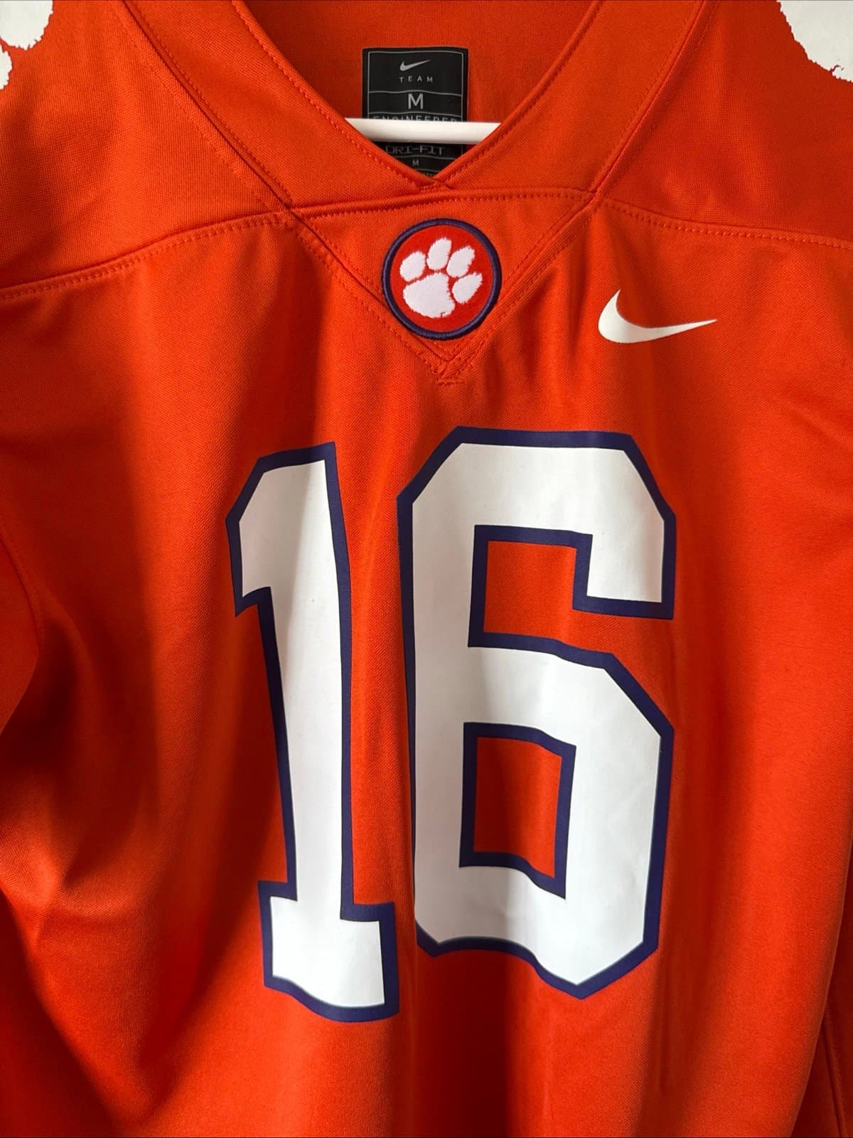 Boy’s Nike Trevor Lawrence #16 Clemson Tigers Football Sz Youth M - Orange RARE - Thumbnail 2
