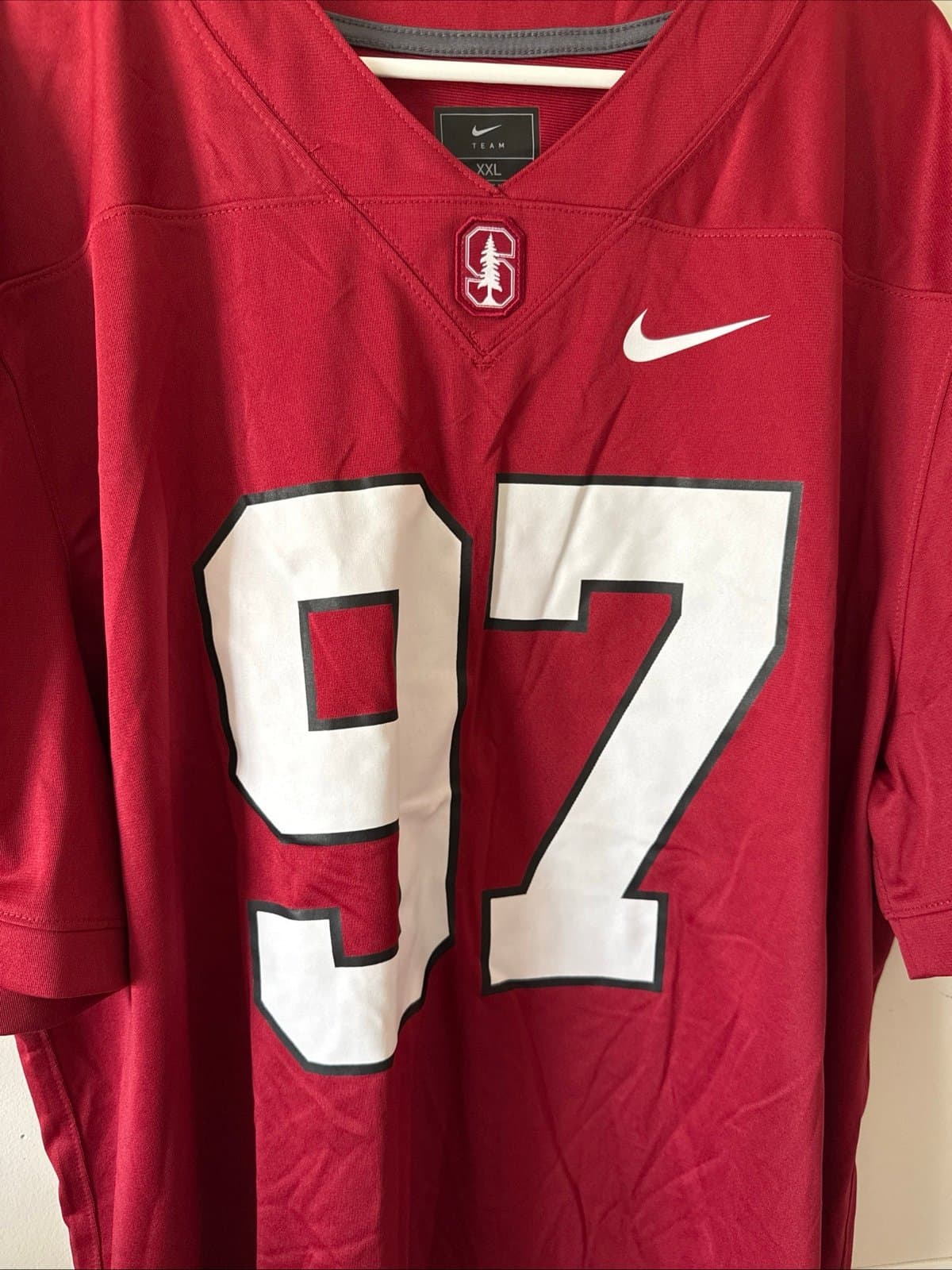 Men’s Nike Stanford Cardinal Zach Rowell #97 Football Jersey Sz 2XL - Red - Thumbnail 2