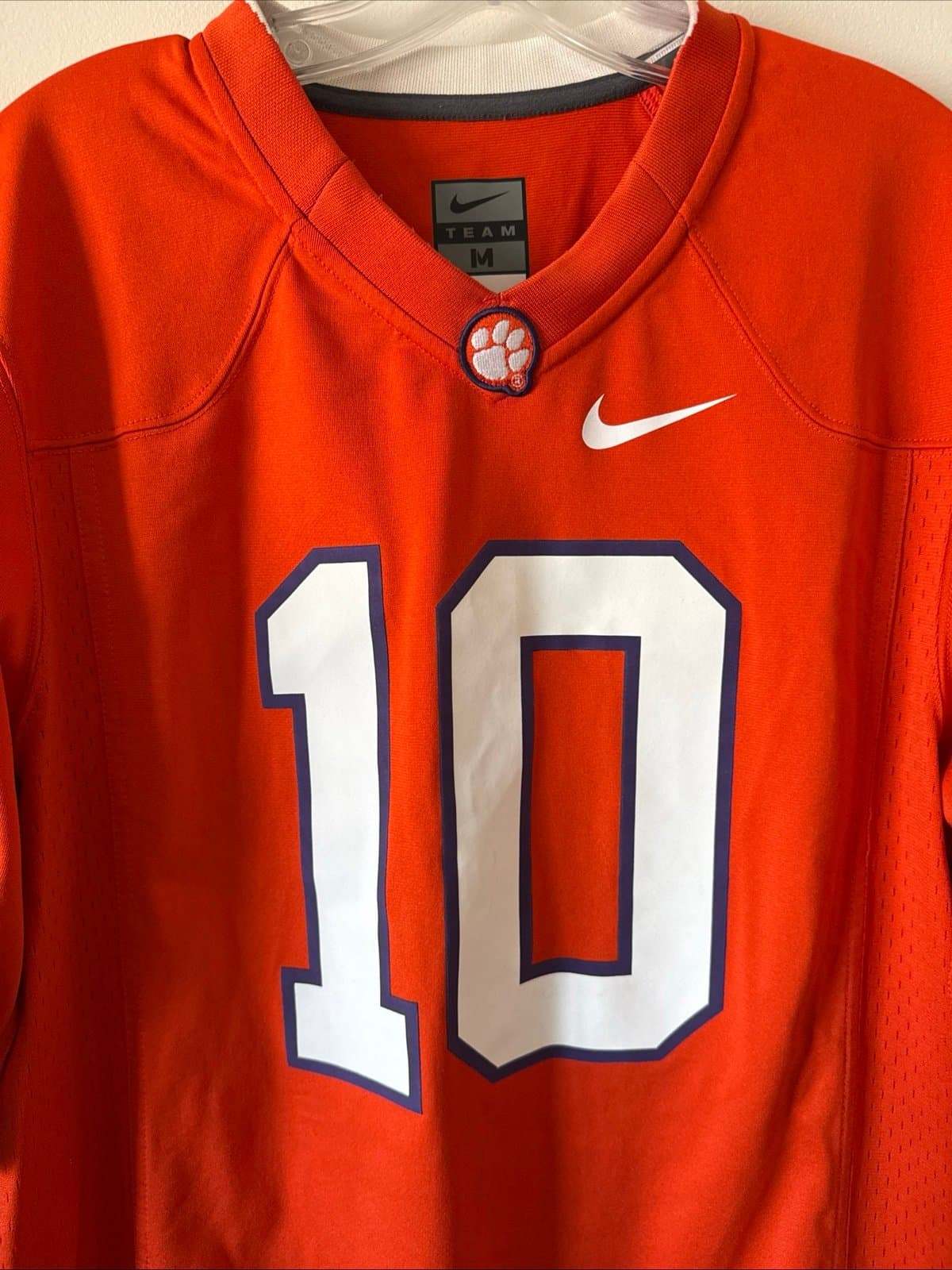 Men’s Nike Juju Preston #10 Clemson Tigers NCAA Jersey Sz M - Orange - Thumbnail 2