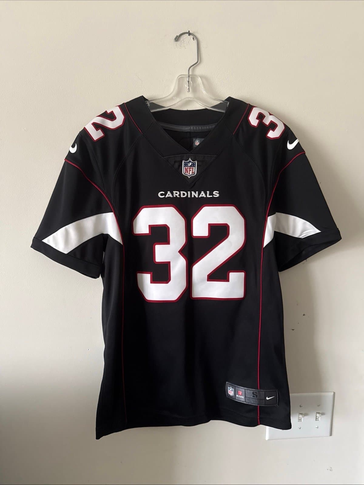 Men’s NIKE Arizona Cardinals Tyrann Mathieu #32 Vapor Limited Jersey Sz S Black - Image 1