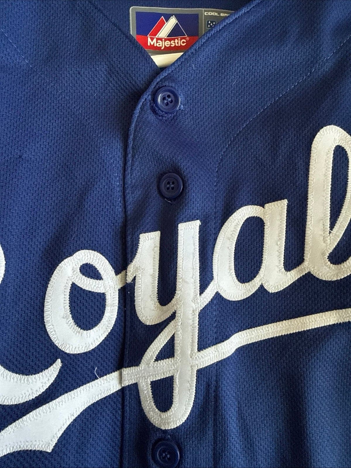 Men’s Majestic Tim Collins #55 Kansas City Royals Little League Jersey Sz L - Thumbnail 5